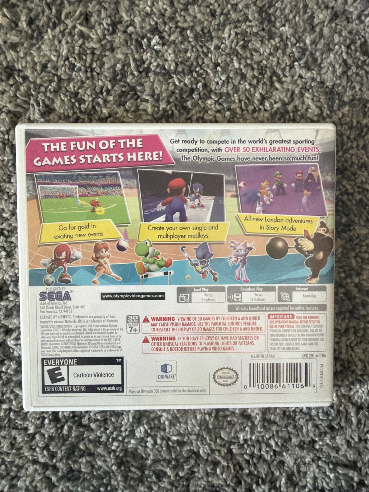 Mario & Sonic at the London 2012 Olympic Games (Nintendo 3DS) CIB Complete