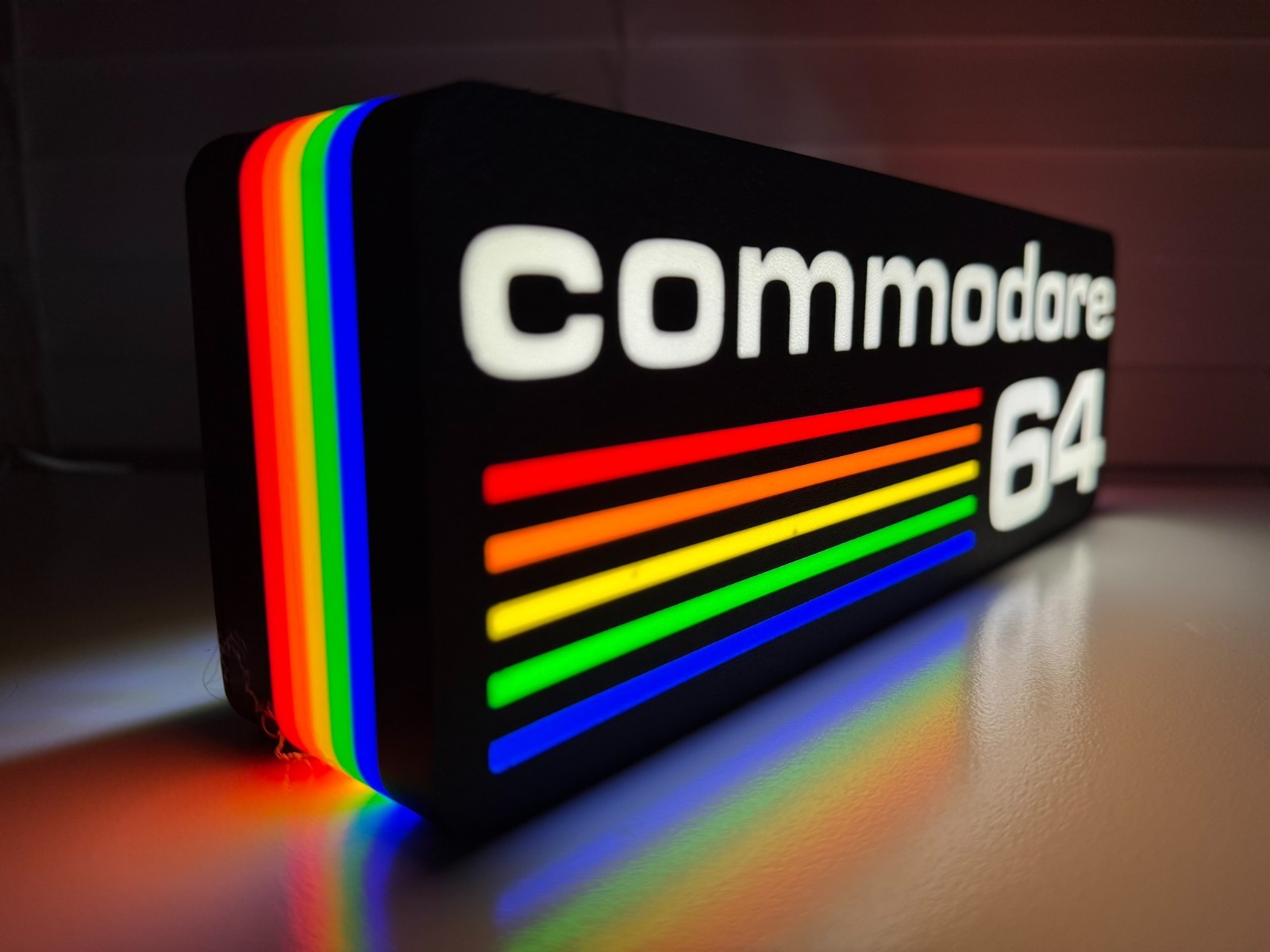Commodore 64 Inspired LED lit sign – Lamp – Computer – Console Wall Decor