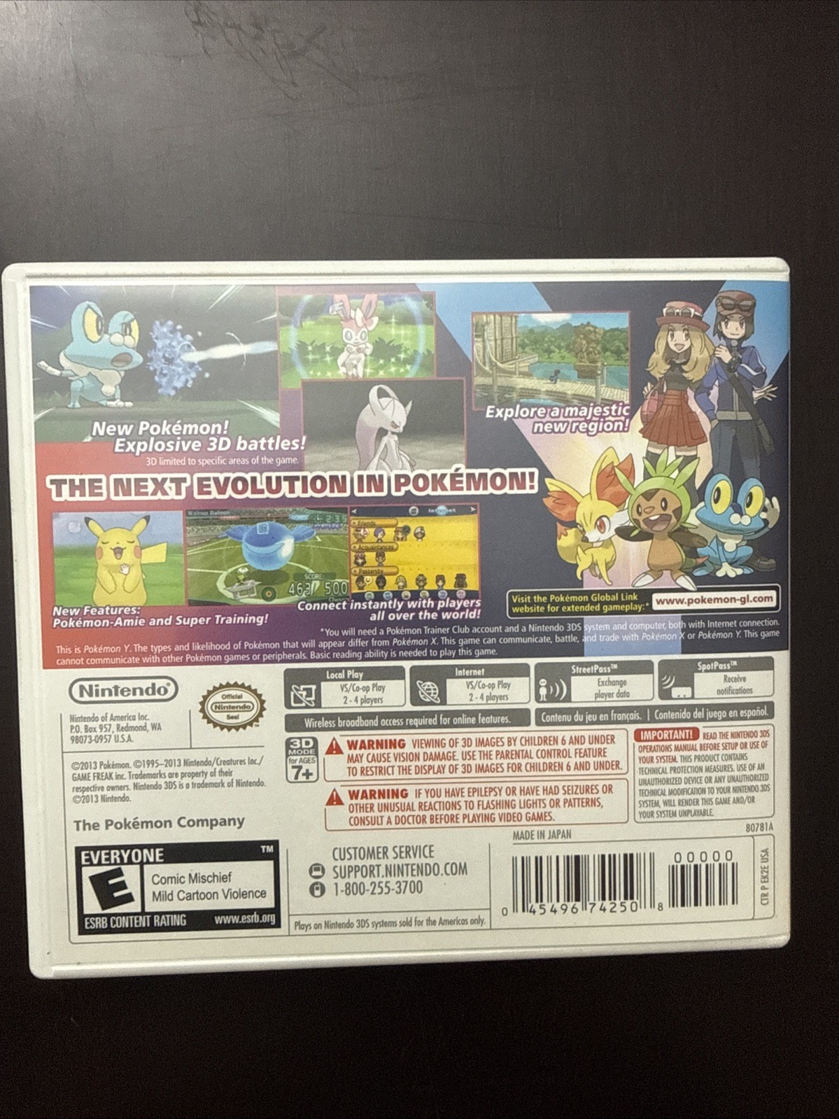 Pokemon Y (Nintendo 3DS, 2013) Tested, Authentic, CIB