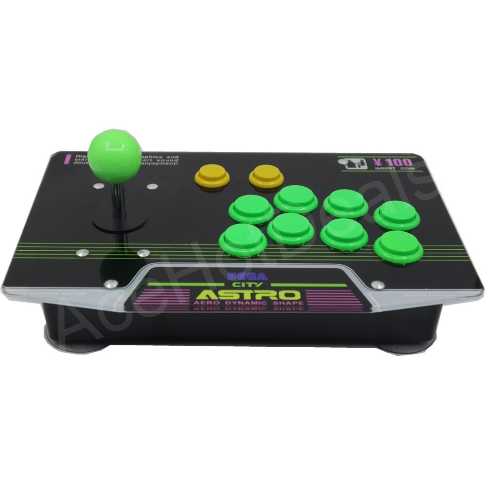 RAC-J500S 10 Buttons Arcade Joystick USB Wired Acrylic SEGA Astro City Panel PC