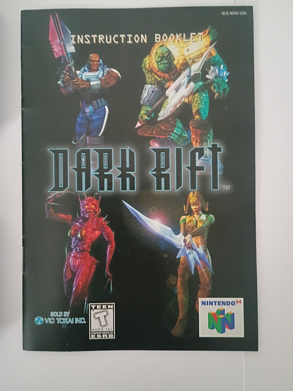 Dark Rift & War Gods N64 Nintendo 64, 1996 Authentic Game Cartridge & Manual Lot