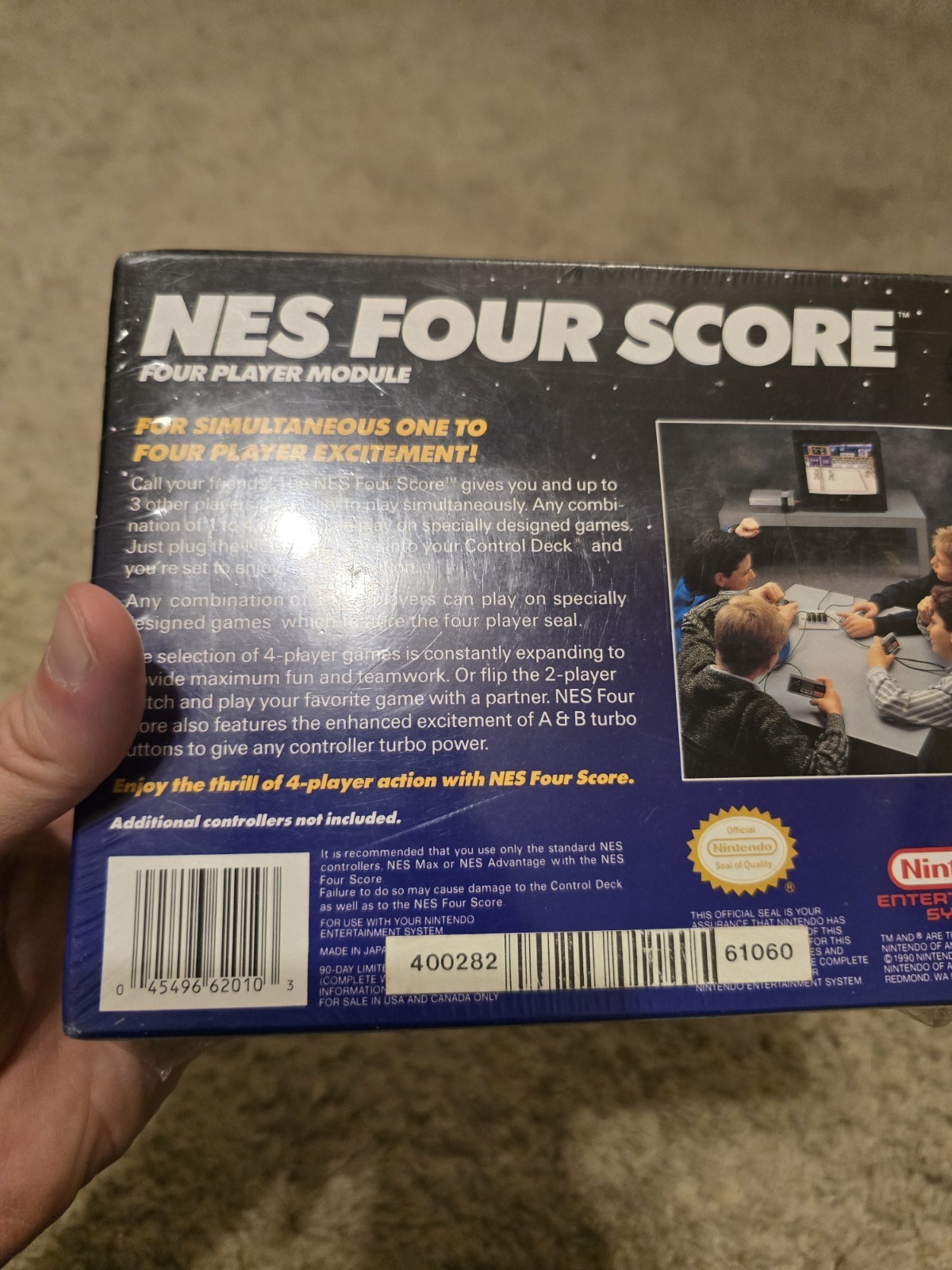 Nintendo Four Score 4 Player Module Controller Accessory 1990 Authentic – Sealed
