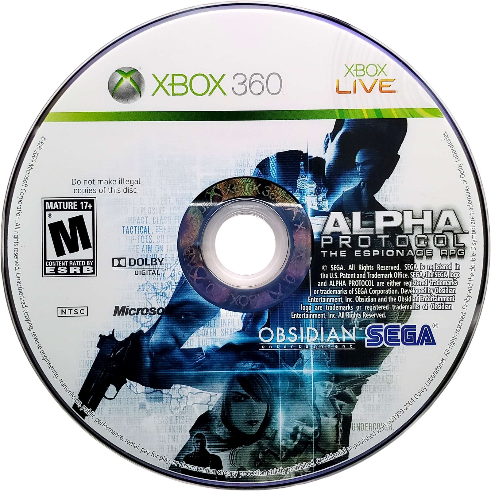 Alpha Protocol – Microsoft Xbox 360 Tested 1Y Guarantee