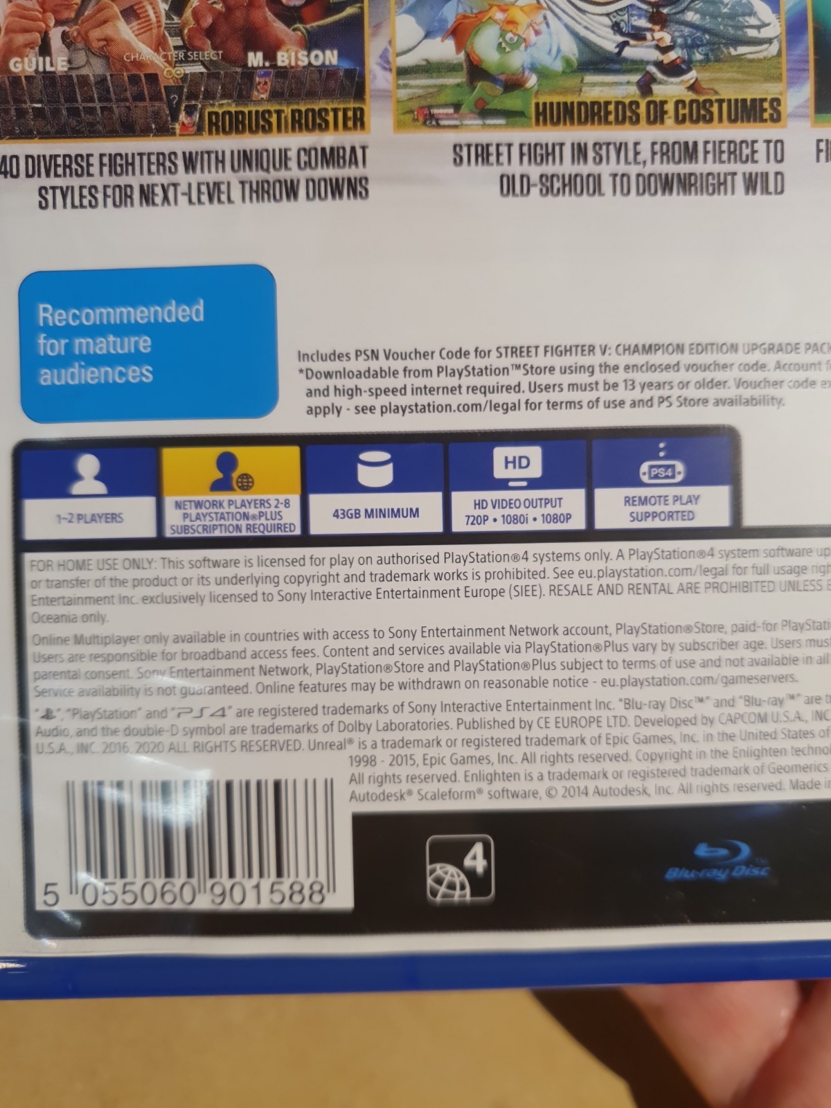 Street Fighter V : 5 Champion Edition Sony PS4 PAL RARE AUS Artwork OOP