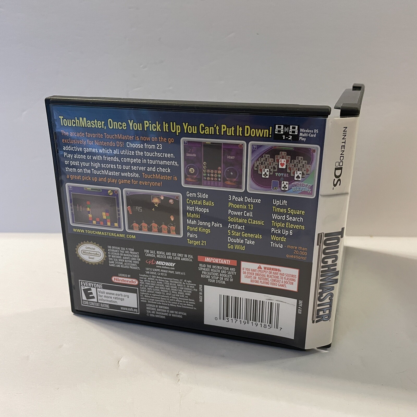 TouchMaster 23 Games (Nintendo DS, 2007) Complete W Manual CIB – Fast Free Ship