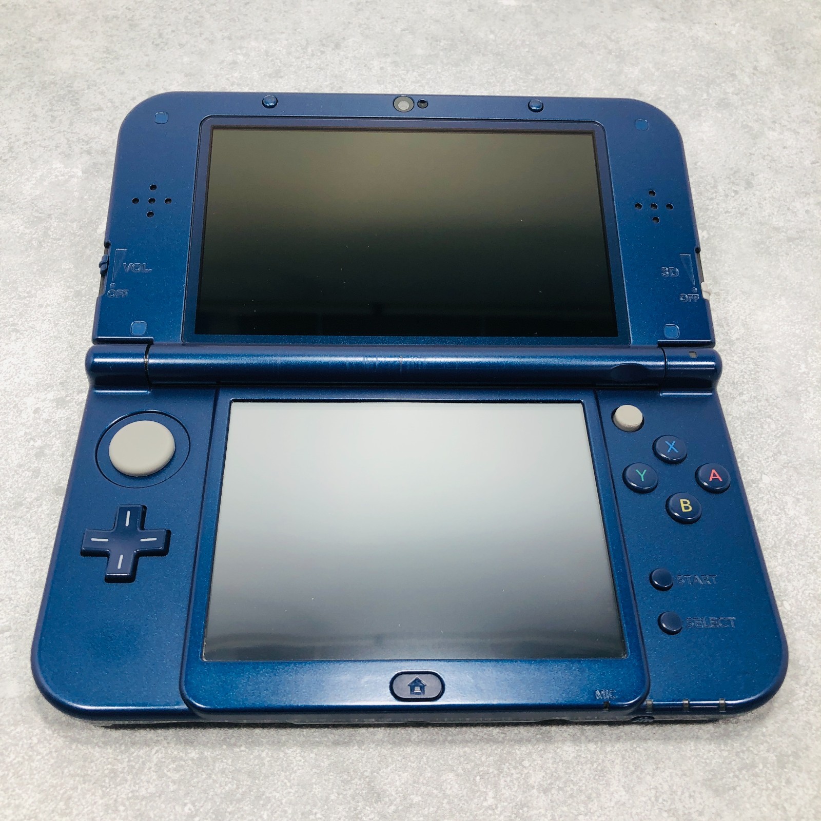 [EX+5] New Nintendo 3DS LL XL Metallic Blue console Japan Tested NTSC-J 06-109