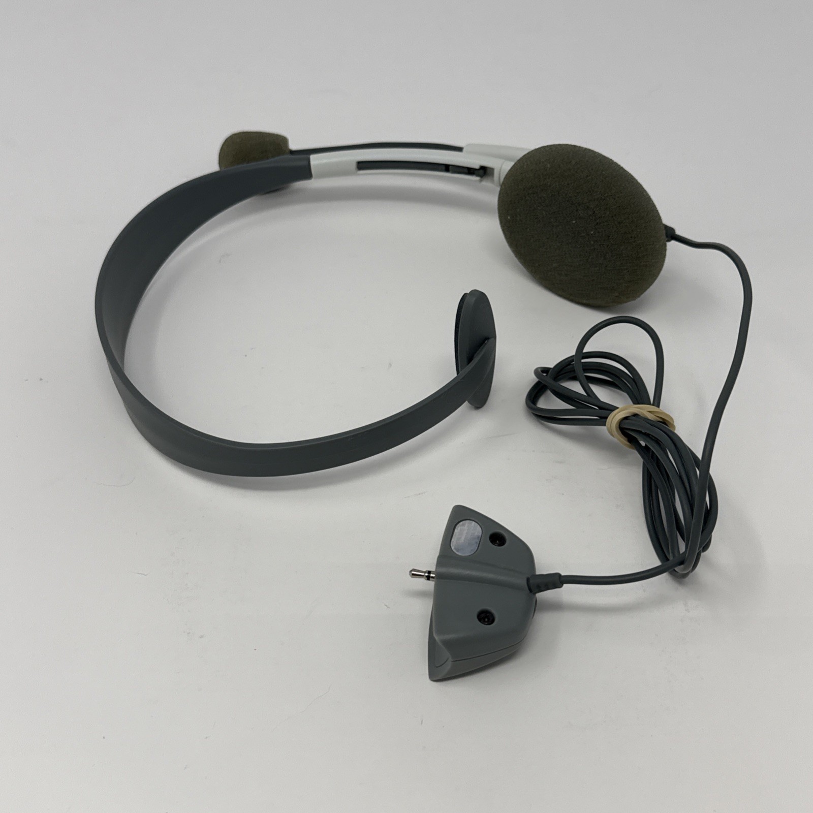 Original Microsoft XBOX 360 Live Headset White & Gray Headband Wired