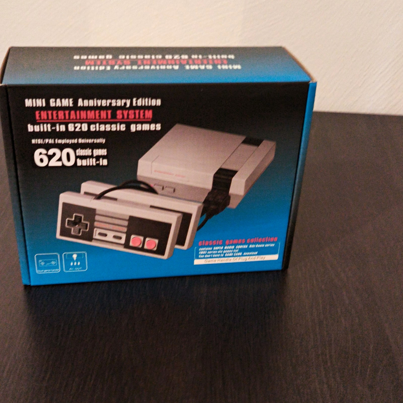 Mini Game Anniversary Edition Console, 620 Built-in Games, Controller, AV Out