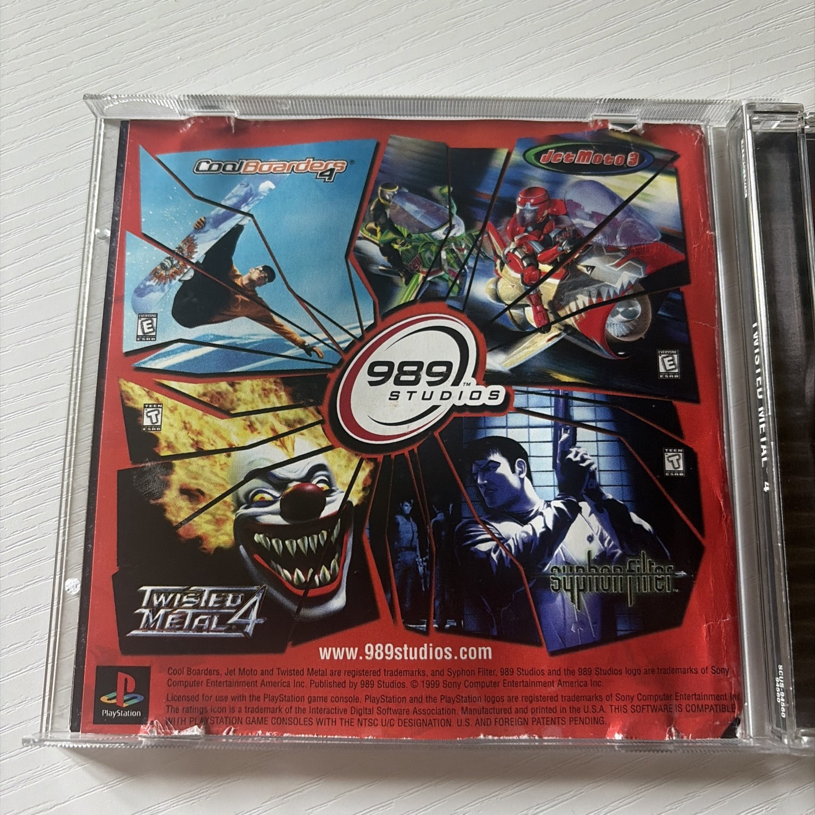 Twisted Metal 4 Black Label PlayStation 1 Case and Manual Only