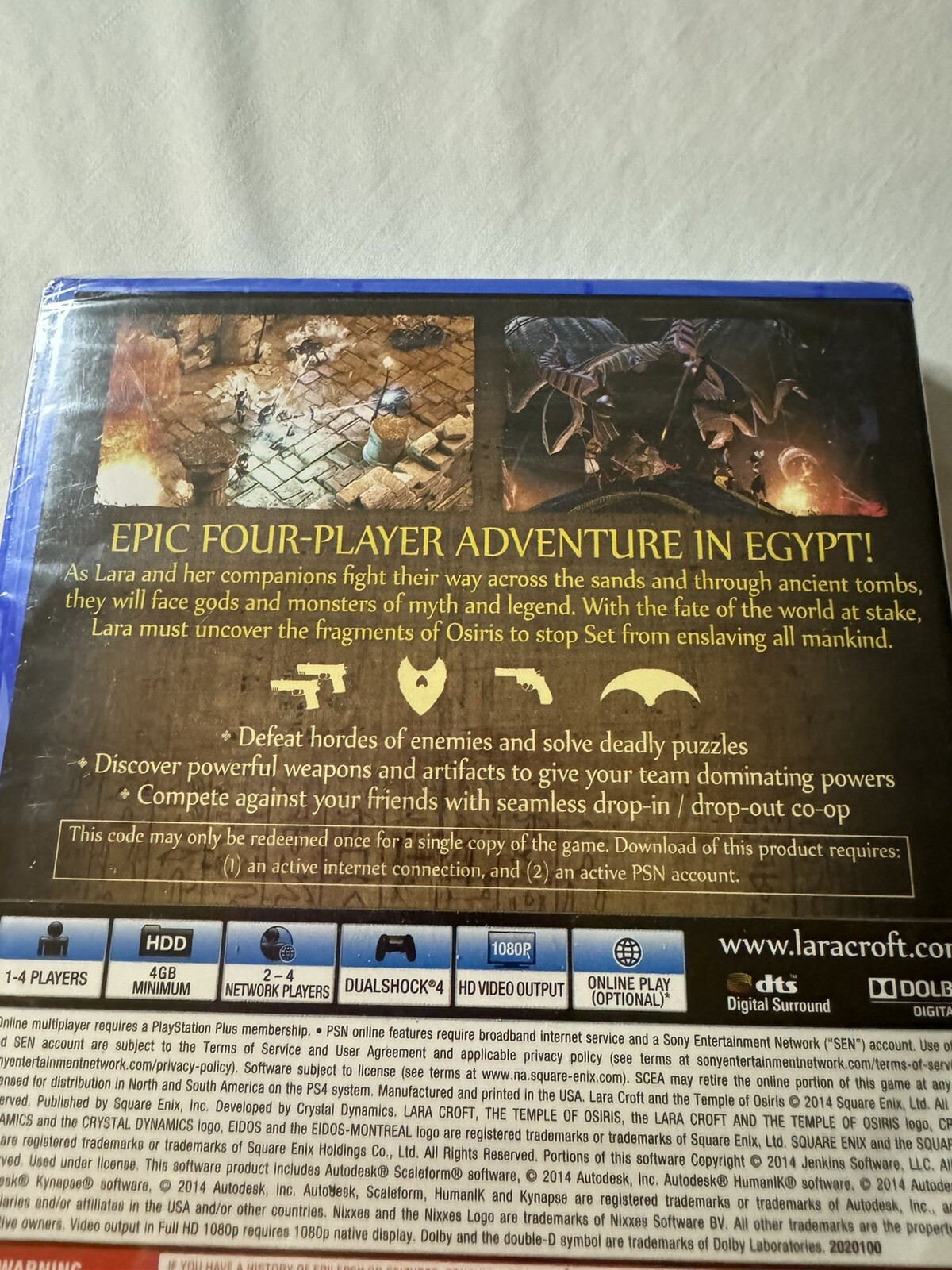 Lara Croft and the Temple of Osiris Code PlayStation 4 PS4 (No Disc) Action
