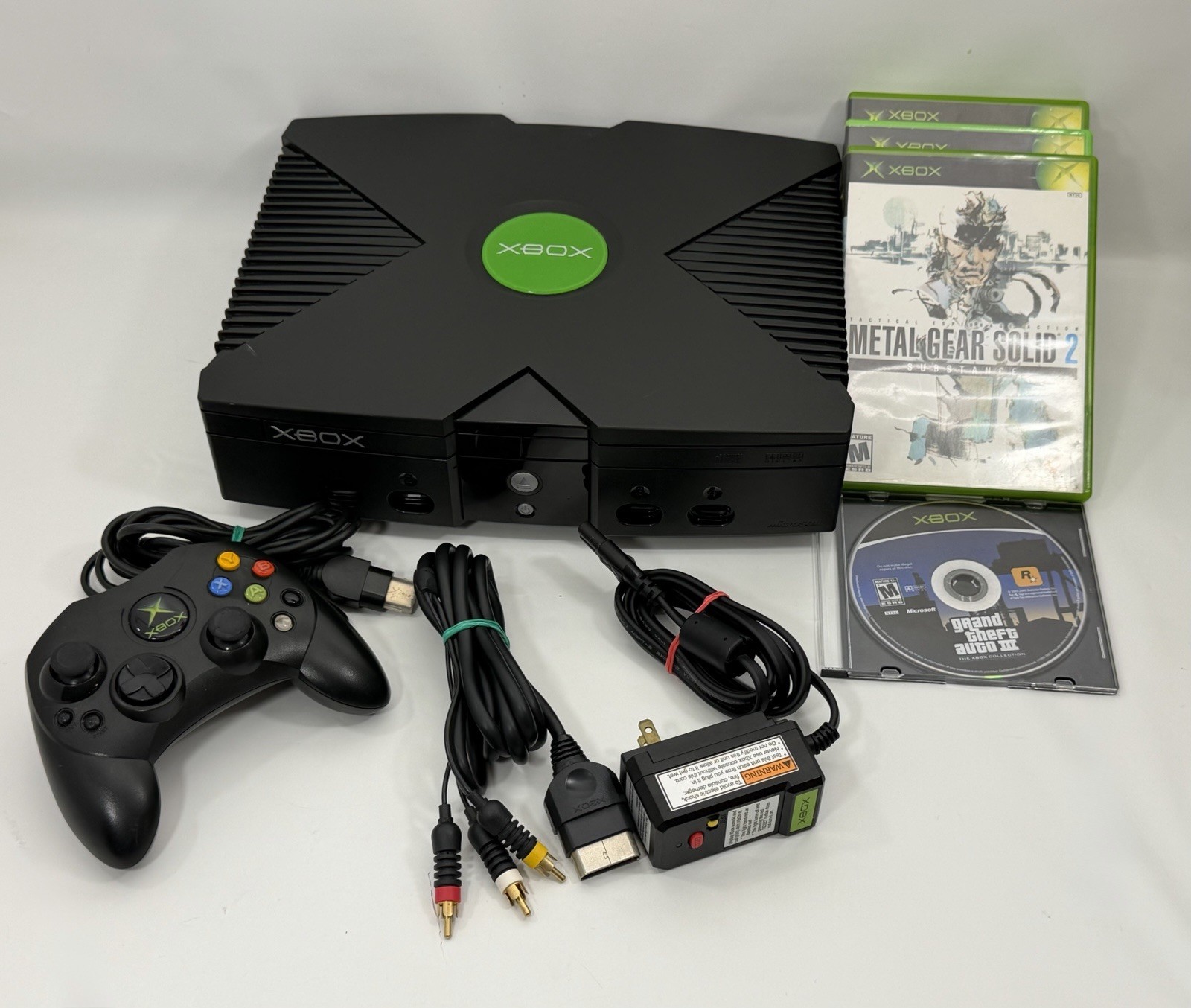 Original Xbox Console Bundle with Games & Controller Microsoft Tested