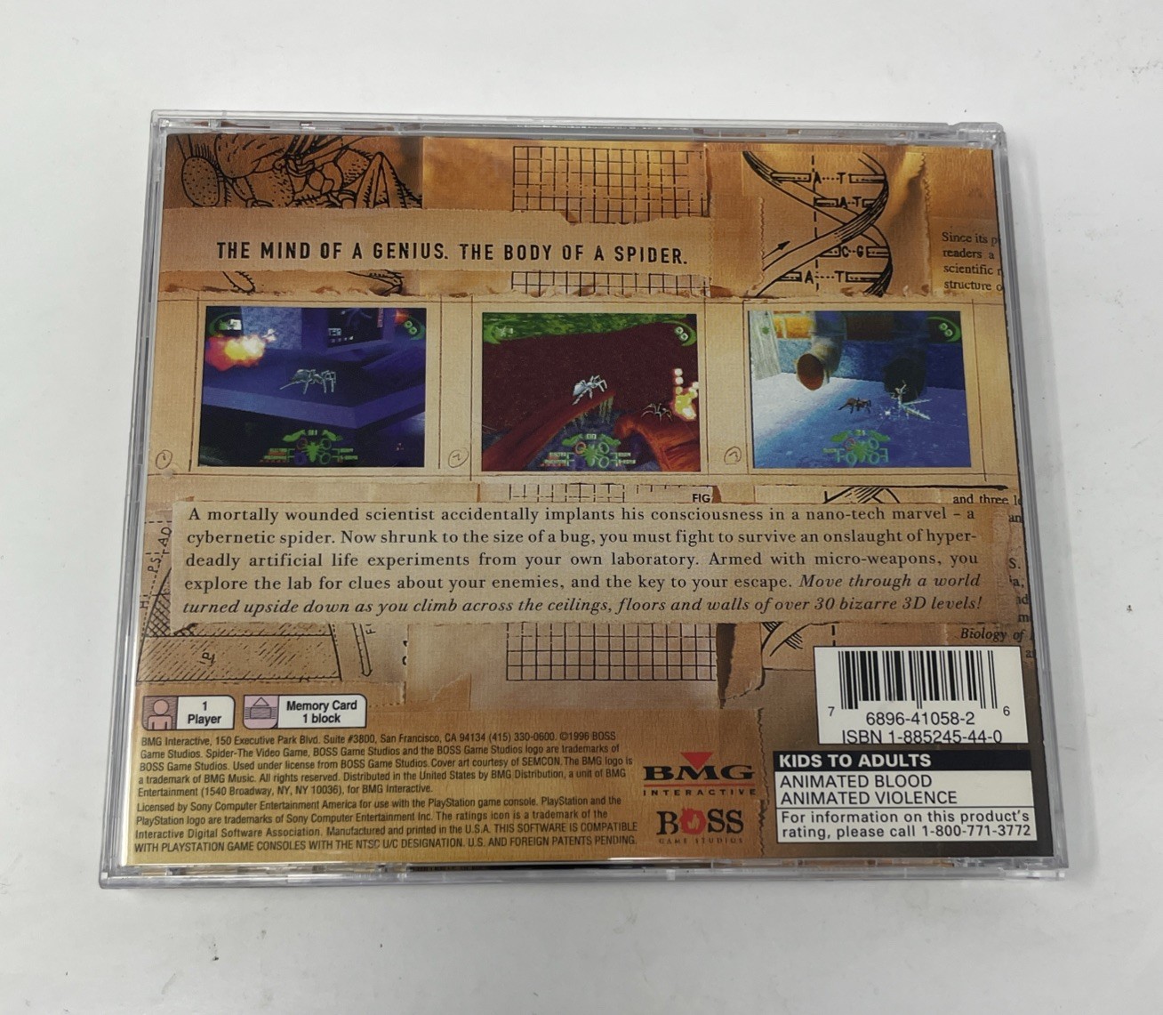Spider (Sony PlayStation 1, 1996) PS1 Complete W/Reg Card 1DAY FAST SHIP!
