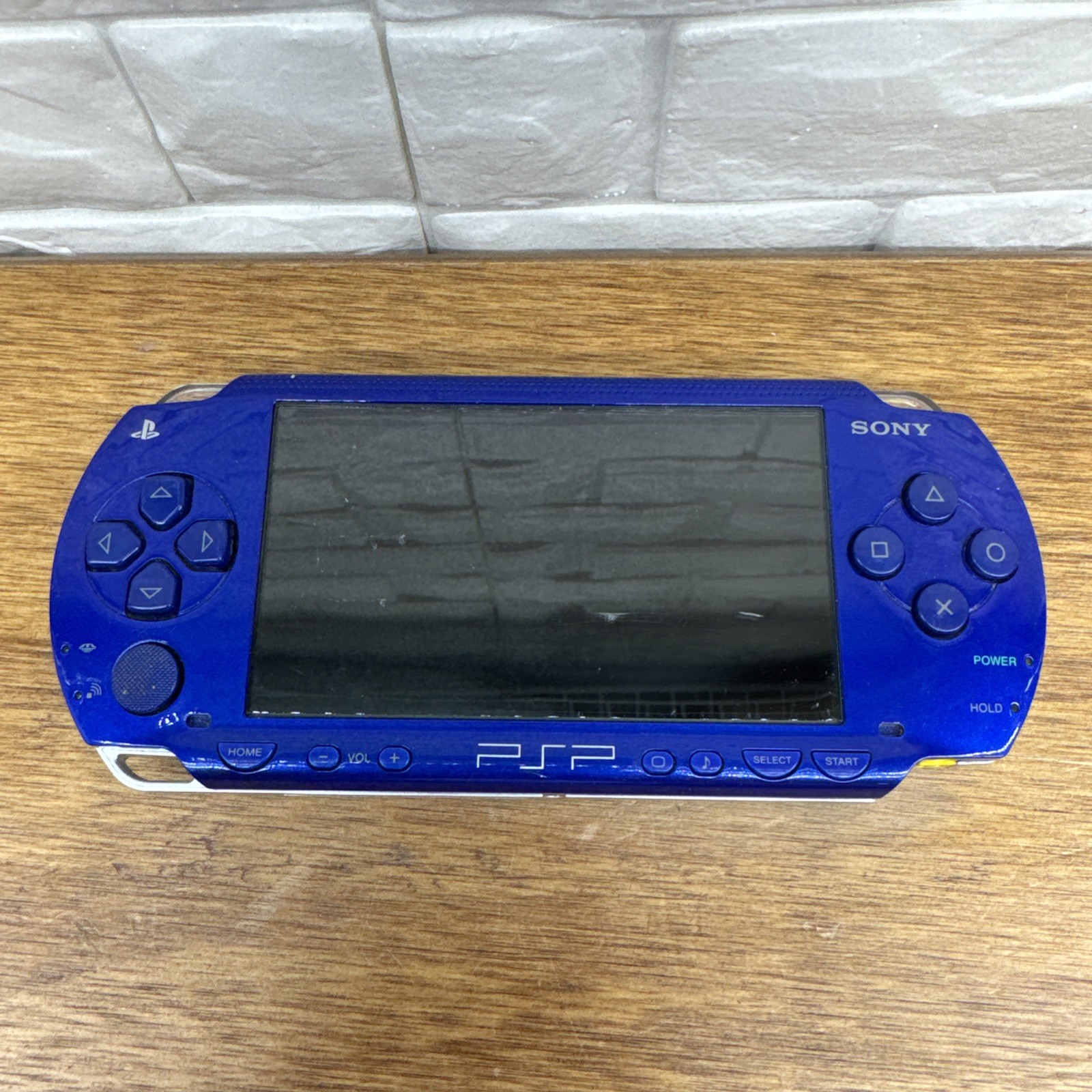 Sony Playstation PSP 1000 Blue Handheld System Console For Parts Repair