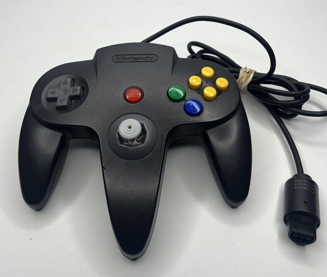 Nintendo 64 Black Grey Controller NUS-005 Official N64 OEM