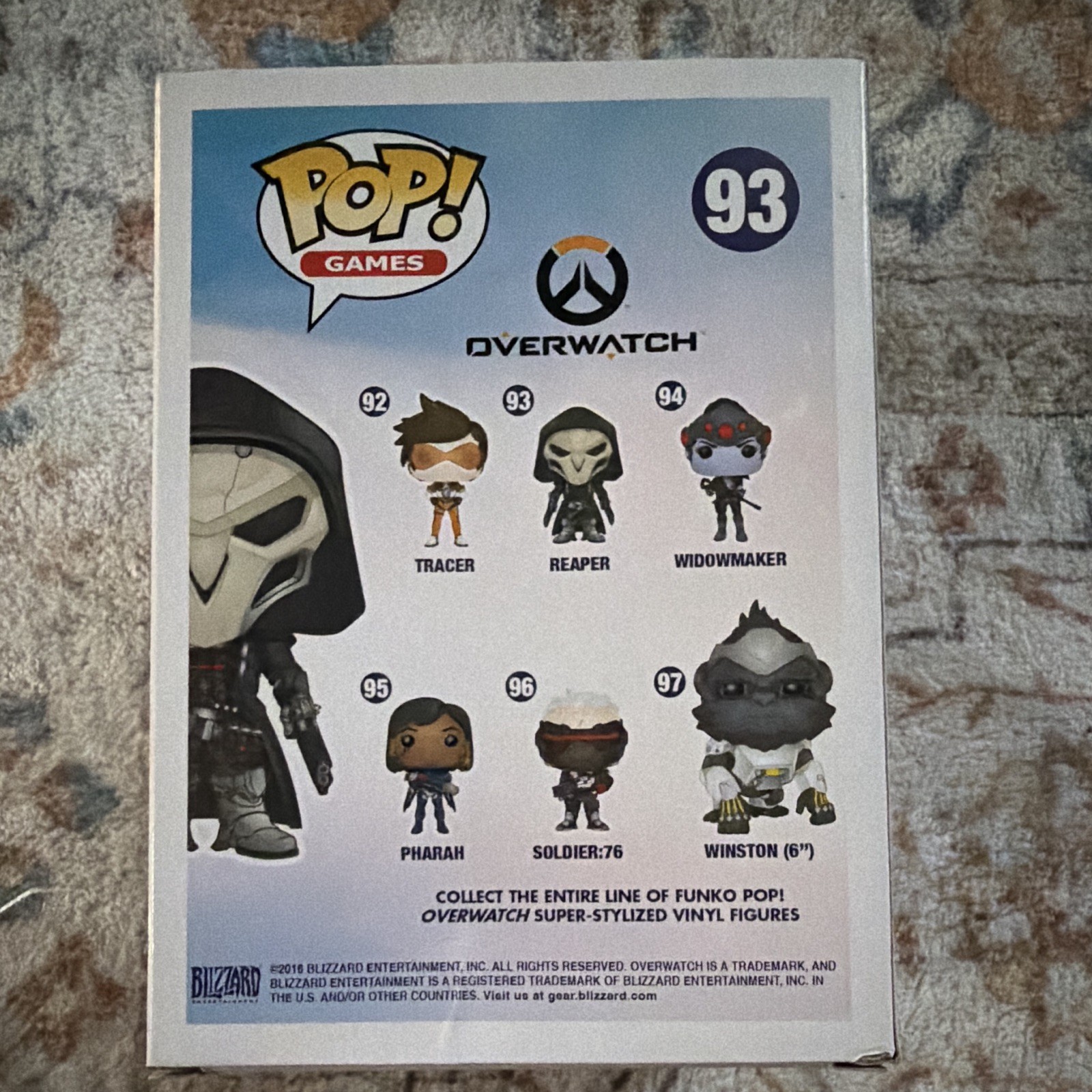Funko Pop! Games Overwatch Reaper Vinyl Figure #93 2016 MPN JJL 160427
