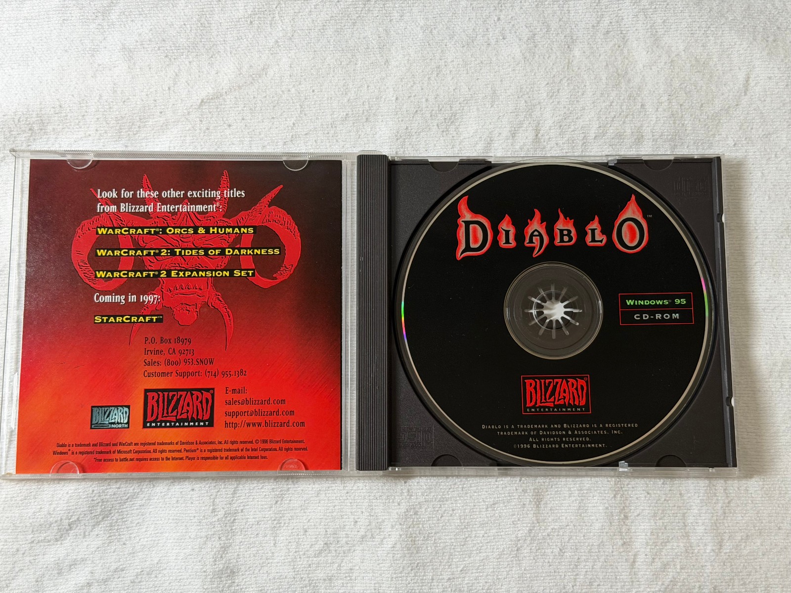 Diablo 1 1997 PC CD-ROM Big Box – Blizzard Entertainment/Blizzard North