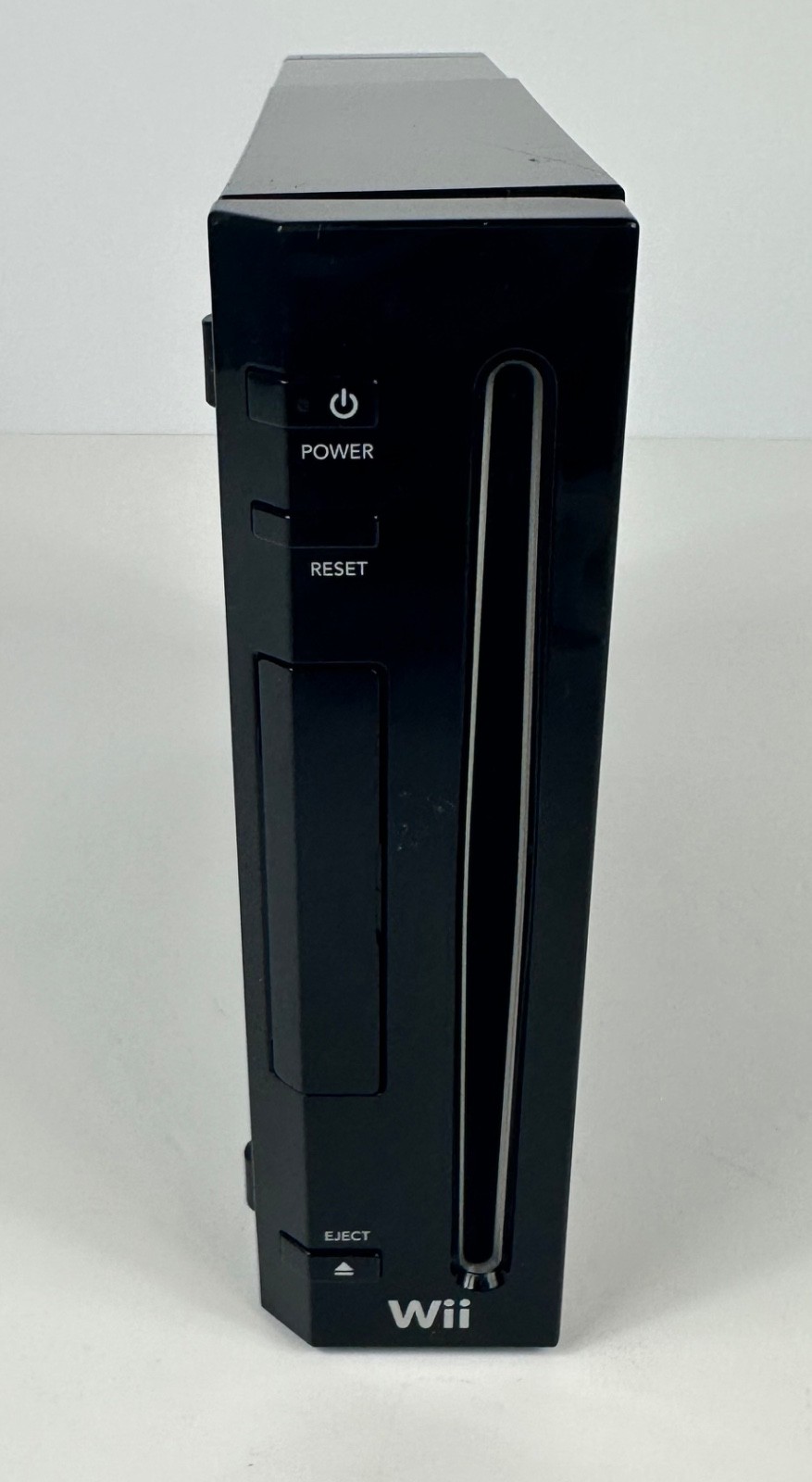 Nintendo Wii Black Console RVL-001 USA For Parts Or Repair Only Powers On