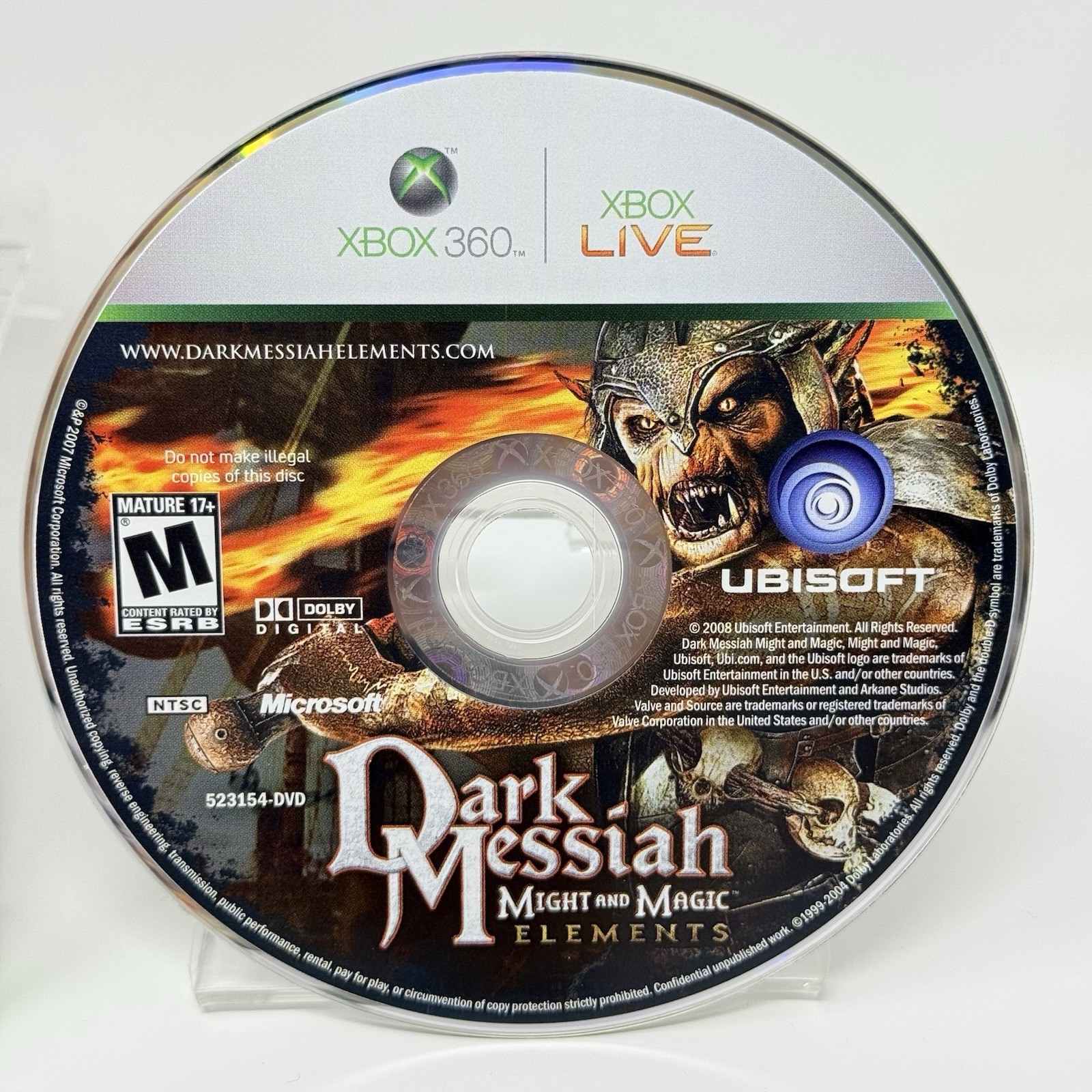 Dark Messiah Might and Magic Elements Microsoft Xbox 360 Complete CIB Tested