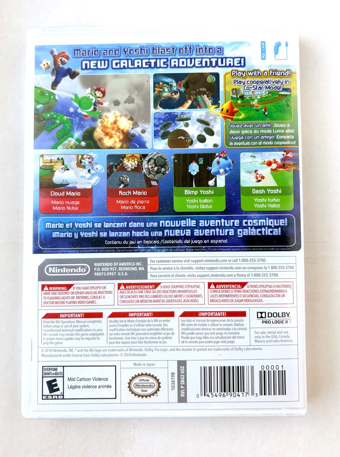 Nintendo Selects: Super Mario Galaxy 2 (Nintendo Wii, 2016), Tested-Working