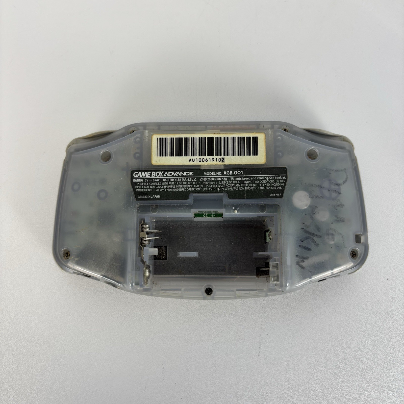 Nintendo Game Boy Advance GBA Glacier Handheld System Console – Tested