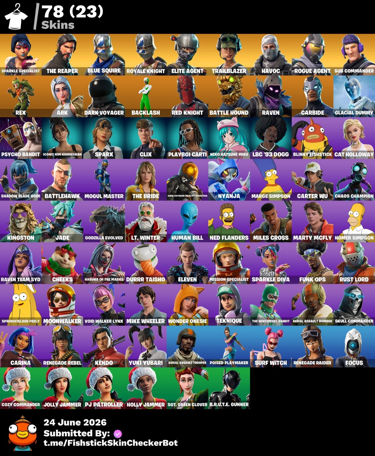 🔥78 Set: Sparkle Specialist, The Reaper, Blue Squire, Floss, Fresh, Trailblazer