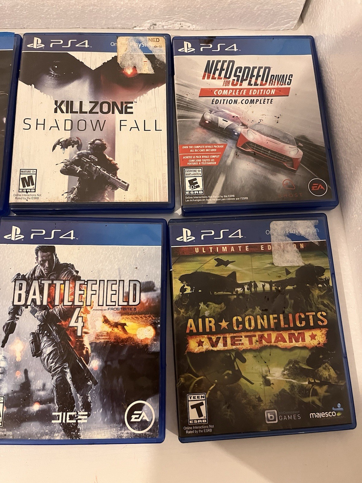 PS4 Game Lot of 8 – GTA V Premium, Fallout 76, Battlefield 4, Need for Speed