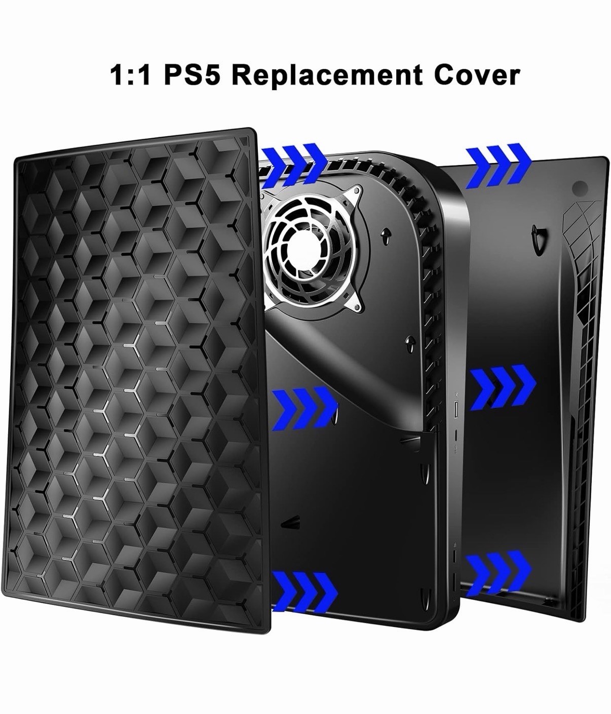 PS5 Disc Edition Black Faceplate Cover Shell Hard Case Anti Scratch Dustproof