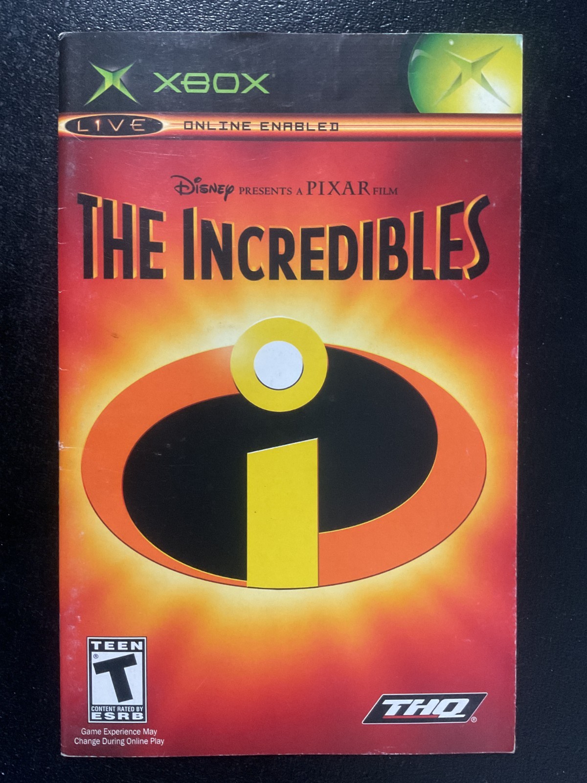 The Incredibles Microsoft XBOX Instruction Manual Only