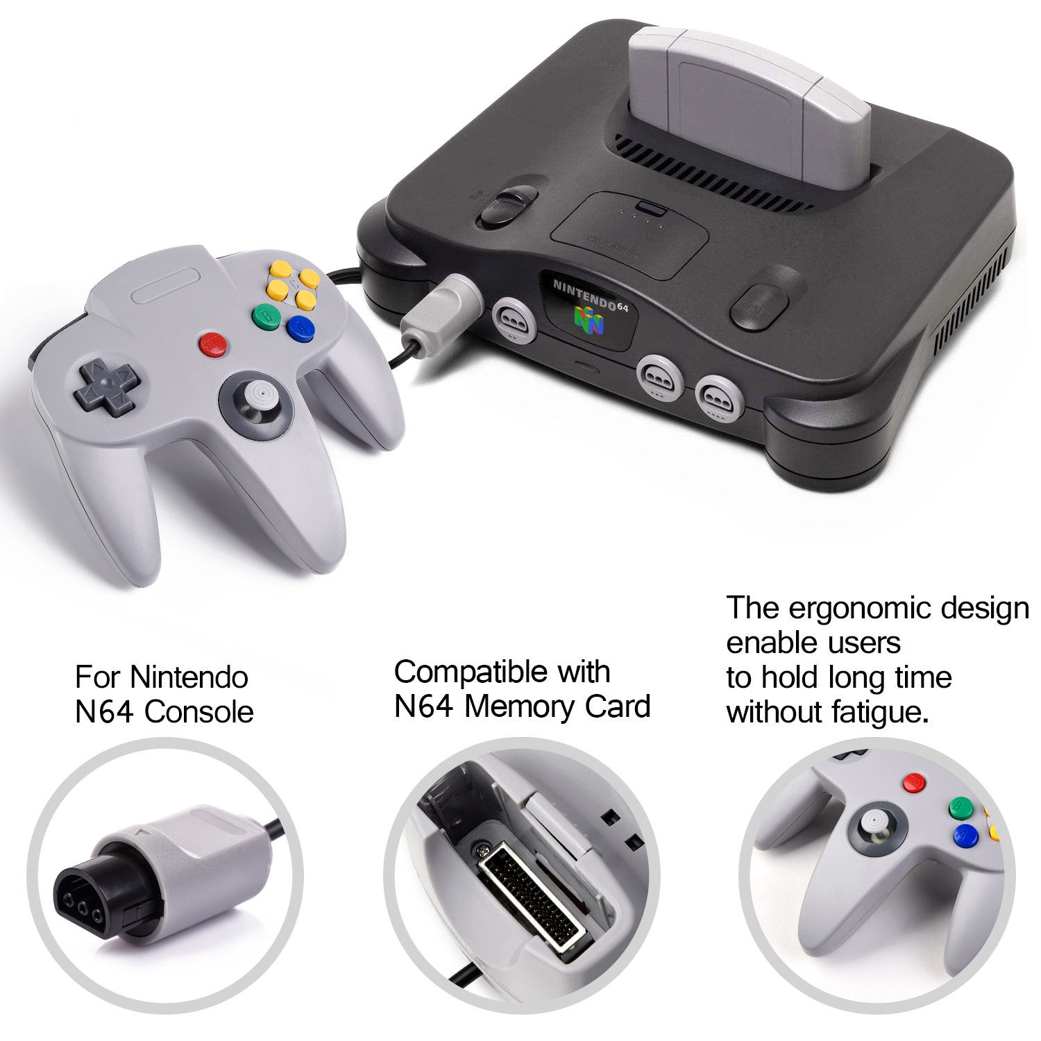 Wired N64 Controller Various Colors Gamepad Remote for Nintendo 64 N64 Console