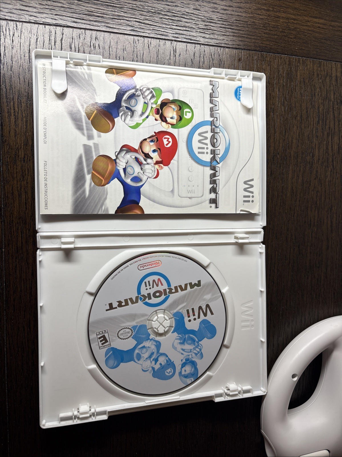 Mario Kart Wii (Nintendo Wii, 2008) CIB + Plastic Racing Wheel BUNDLE Tested H
