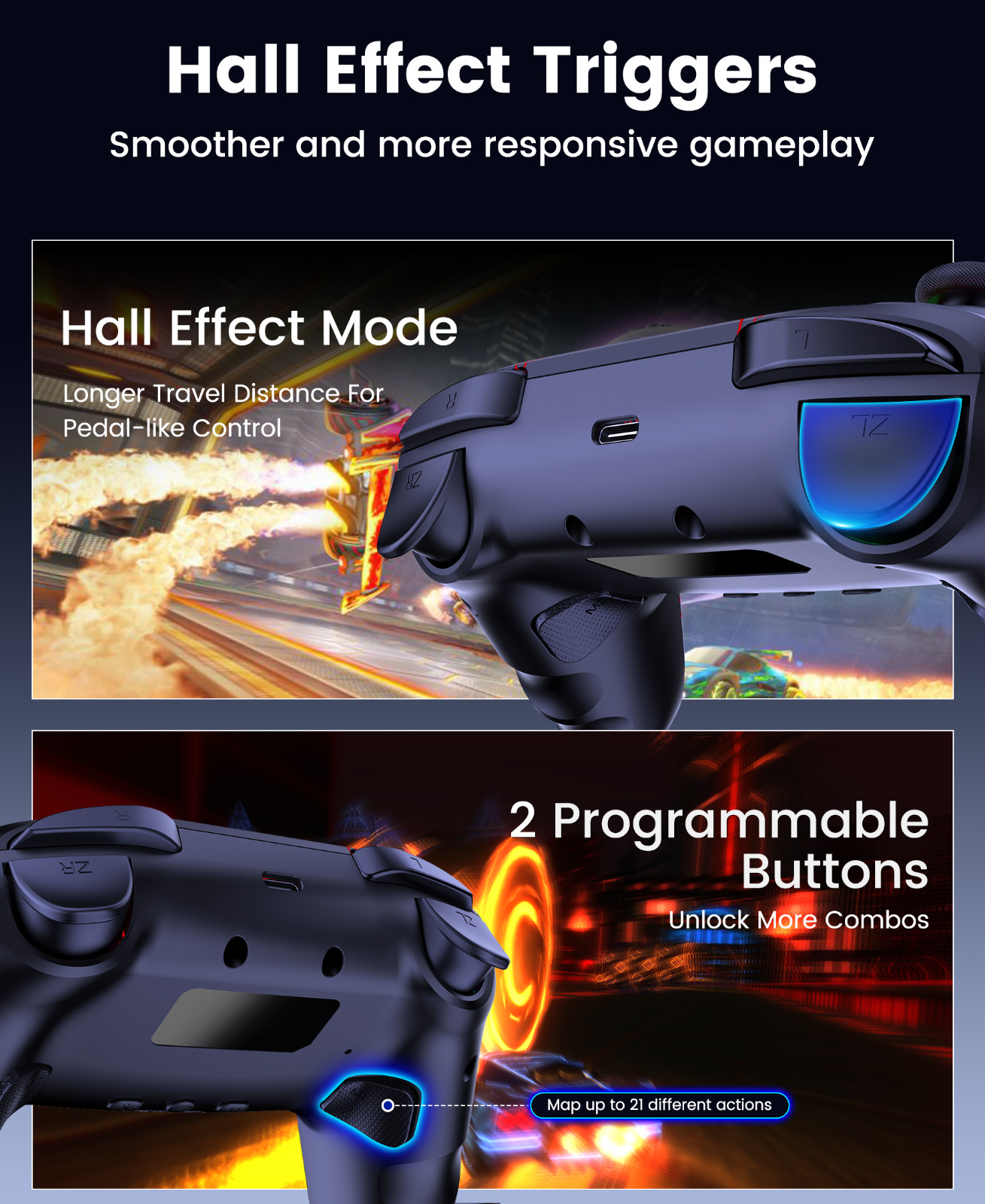 Wireless PC Controller-Bluetooth Controller for Nintendo Switch/OLED,iOS,Android