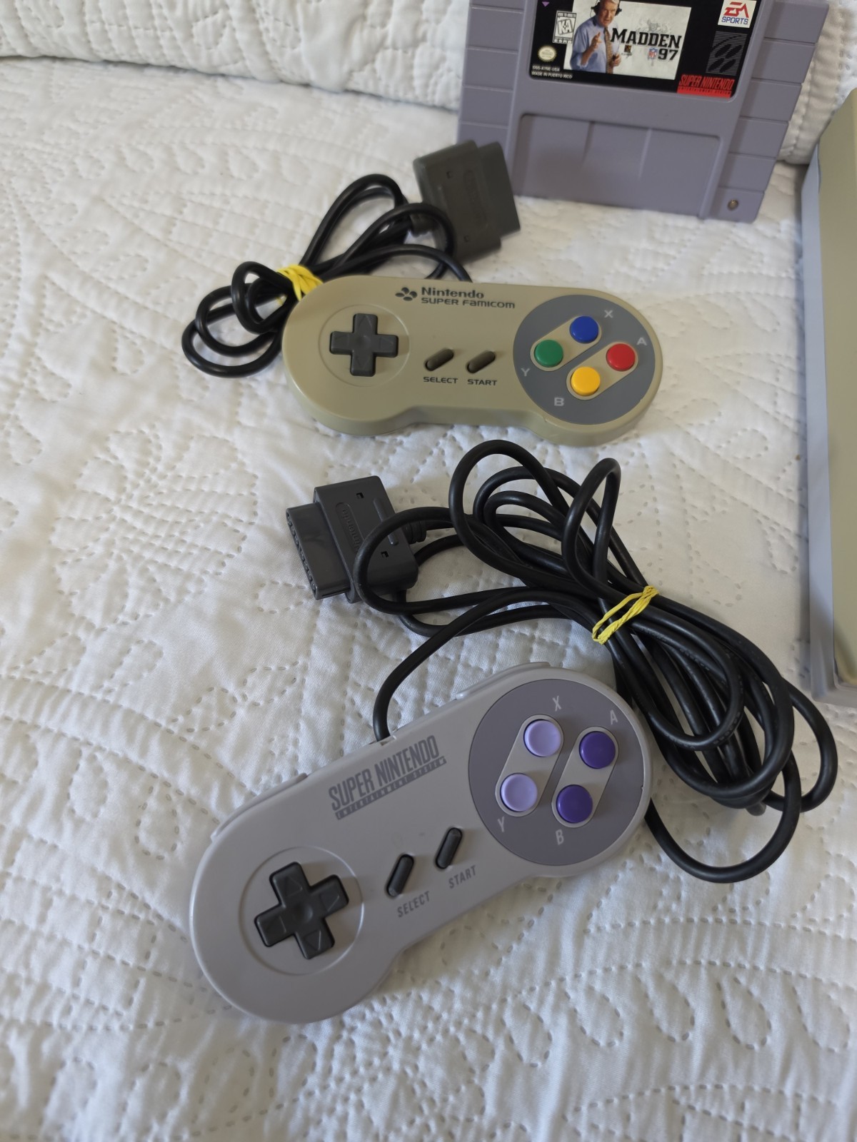 Super Nintendo SNES Control Deck Console System 2 Controllers, 1 Game TESTED