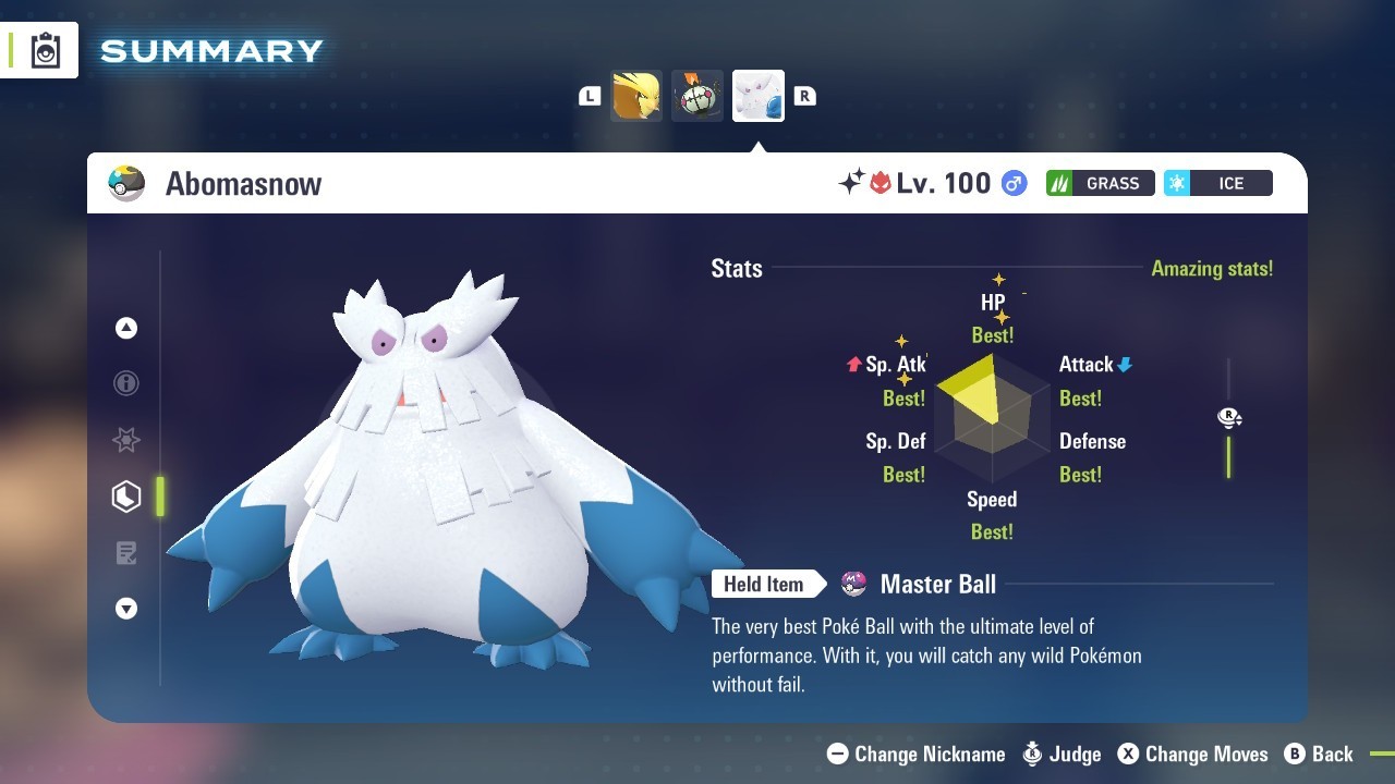 ✨6IV SHINY Abomasnow + EVS 🚀 POKEMON LEGENDS ZA✨Online delivery⚡Alpha