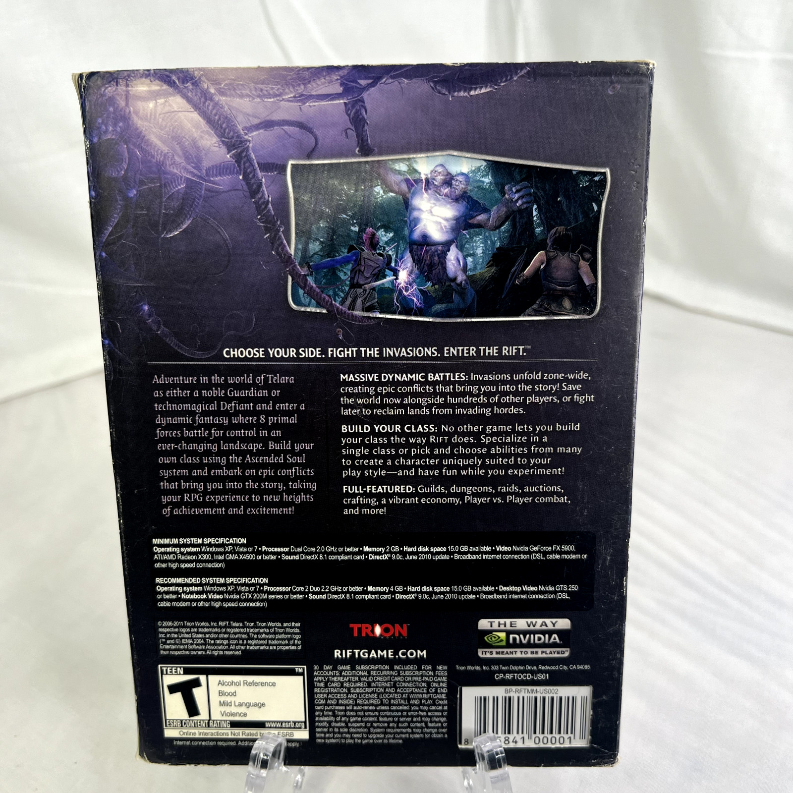 Rift PC game DVD-ROM CIB TESTED Slip Cover Poster Promo