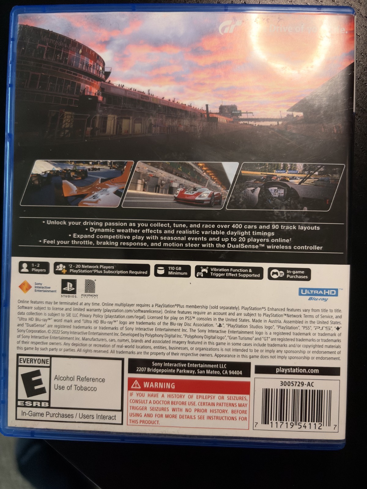 Gran Turismo 7 Standard Edition (Sony PlayStation 5 2022) work with psvr2