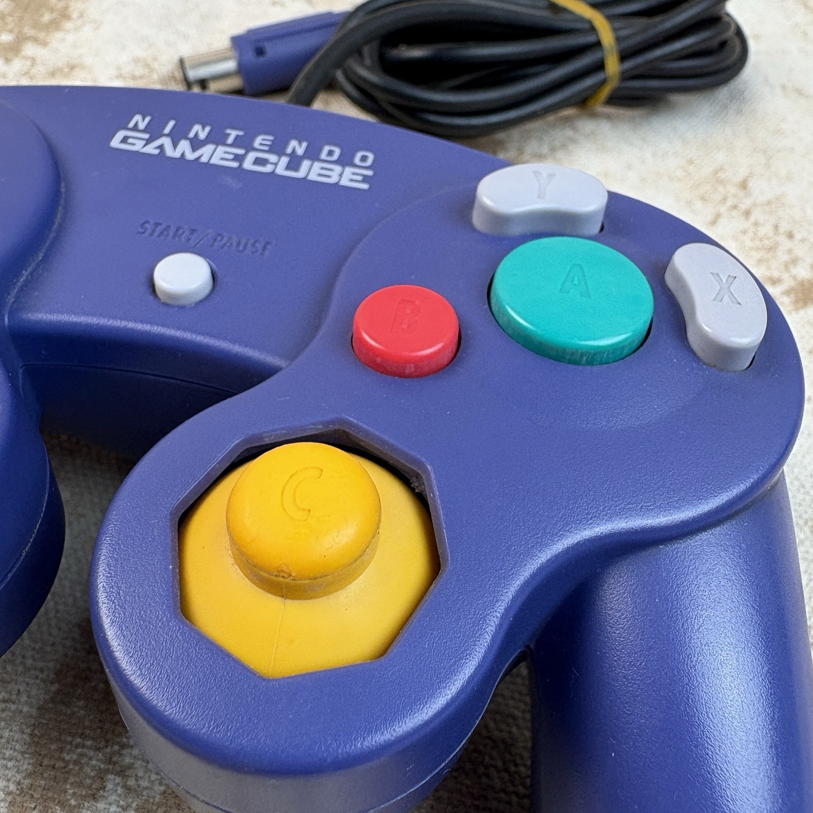 Nintendo GameCube Controller OEM Purple Indigo DOL-003 Tested/ Working Pics*