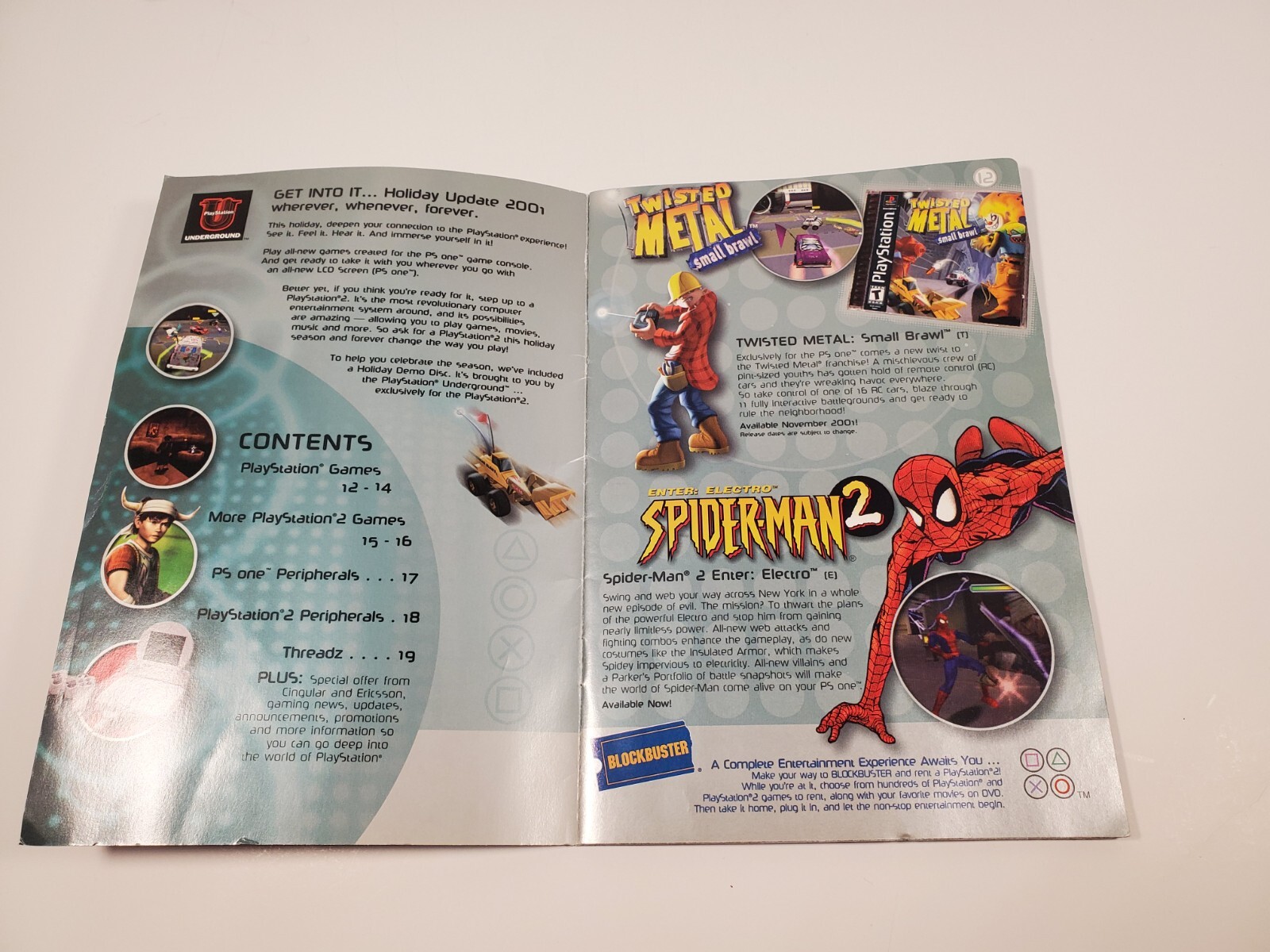Playstation Underground 2001 Holiday Gaming Magazine Booklet