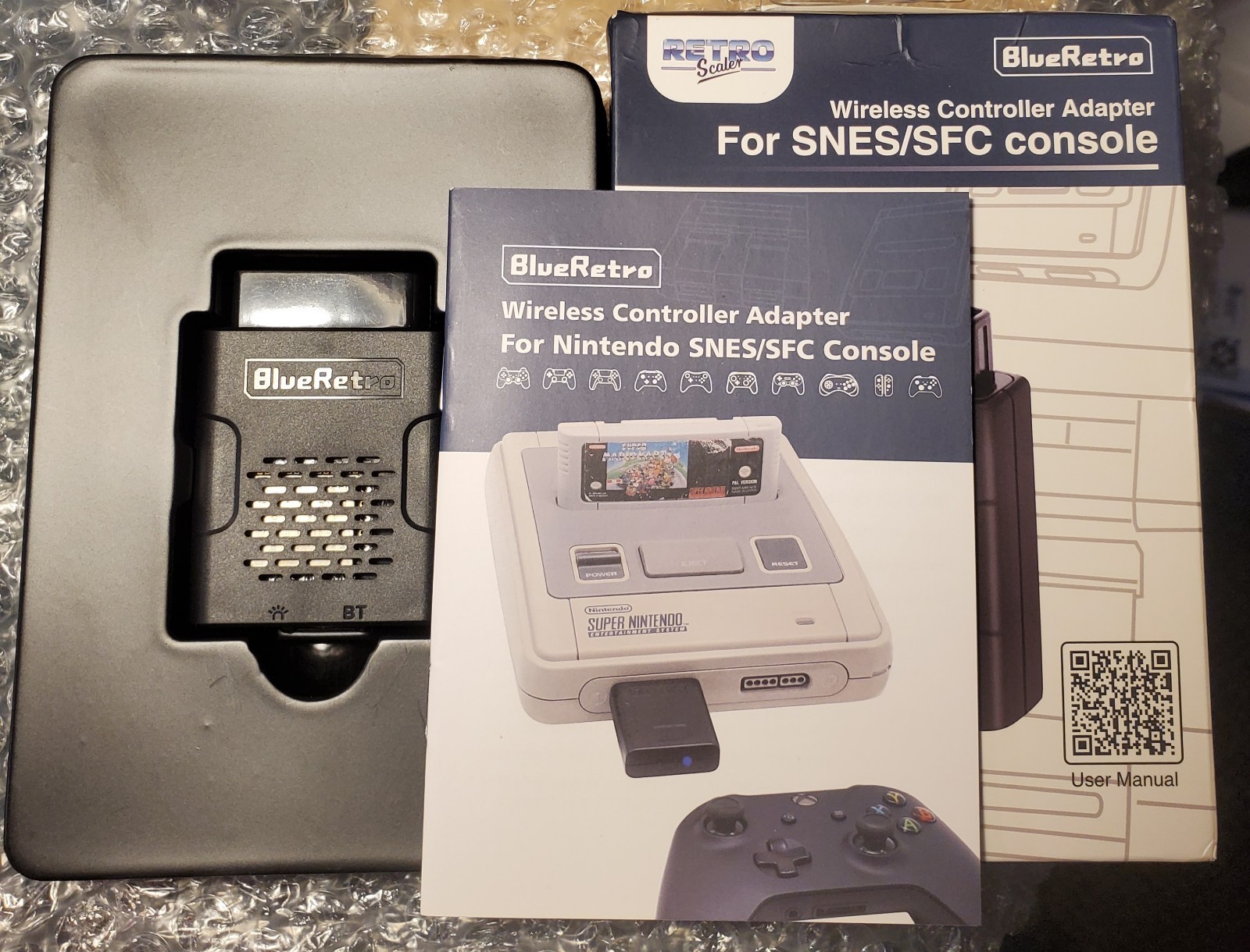 BlueRetro Wireles Controller Bluetooth Adapter for SNES and SFC Gaming Consoles