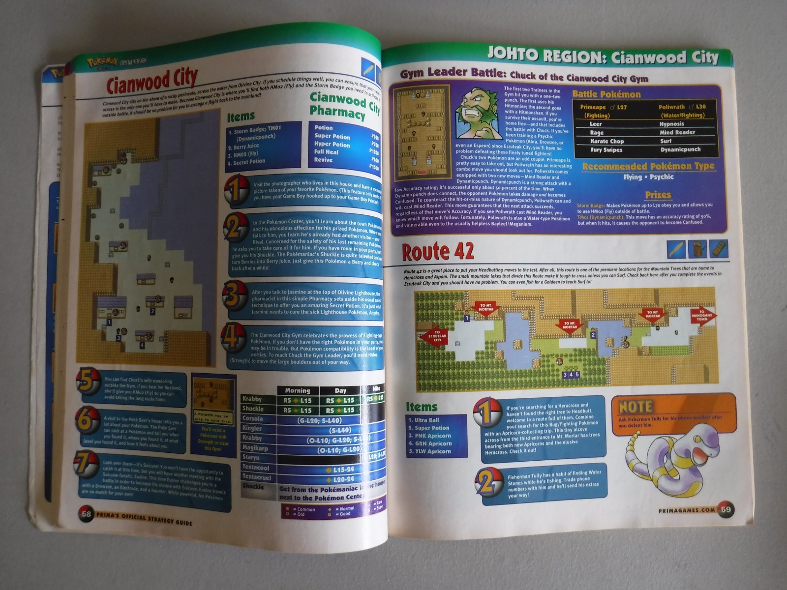 Prima Games Pokémon Crystal Version Strategy Guide Maps for Every Region 2001