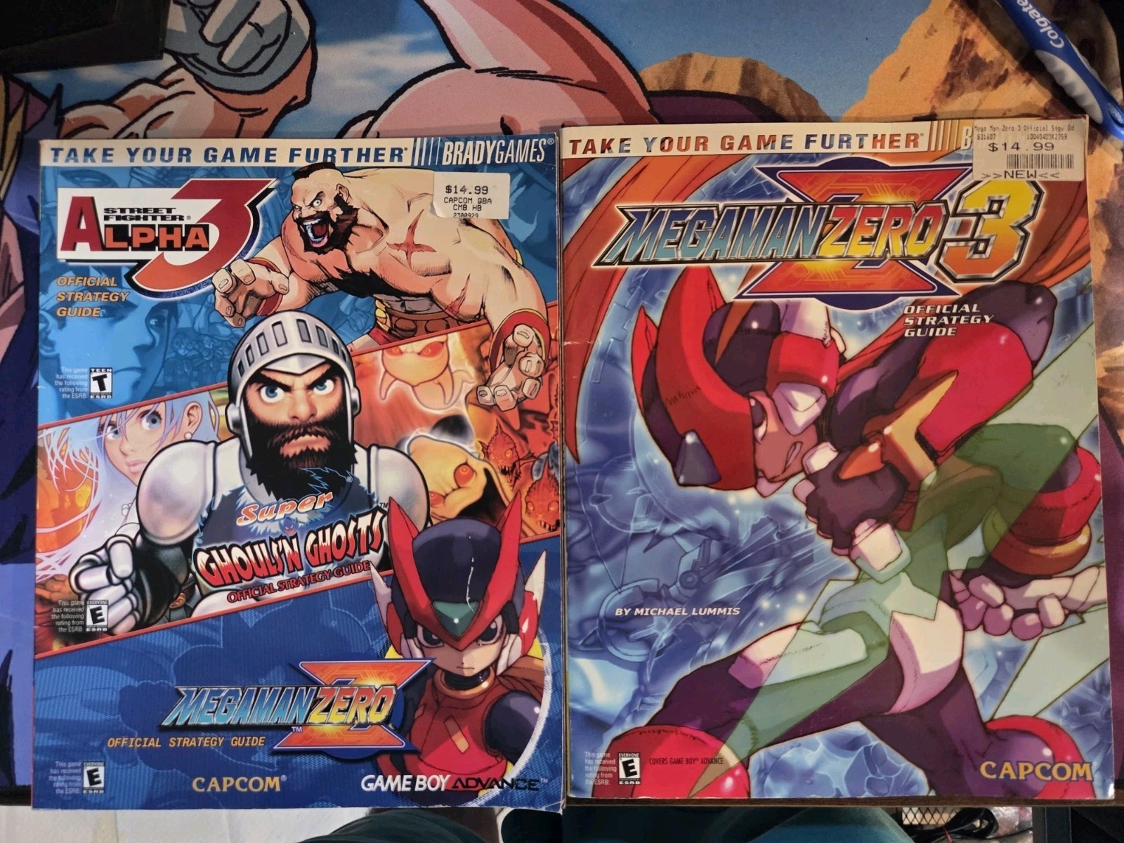 2 GBA Strategy Guide Street Fighter Alpha 3 Super Ghouls N Ghosts Mega Man Zero