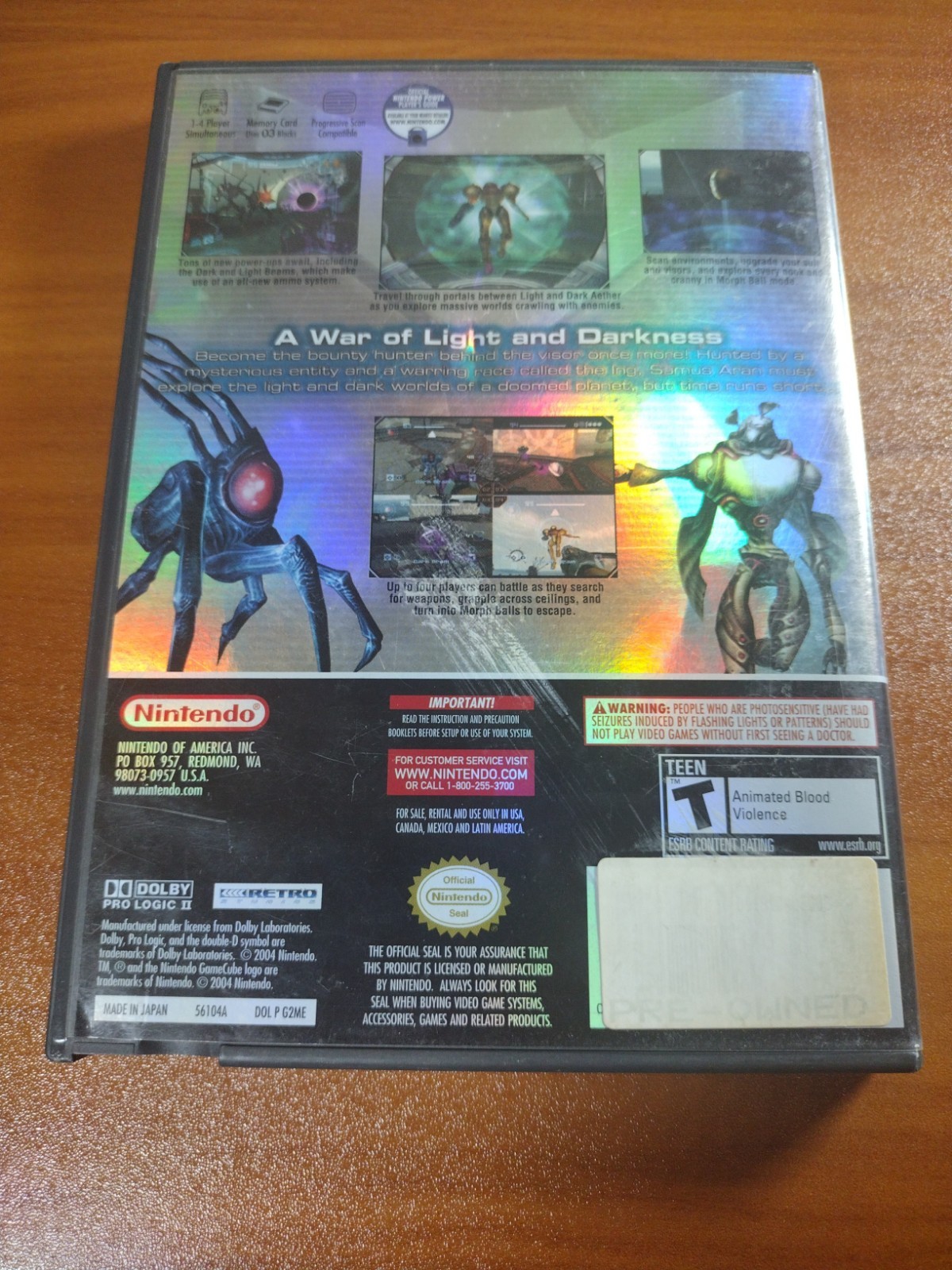 Metroid Prime 2: Echoes (Nintendo GameCube, 2004) CiB -tested-