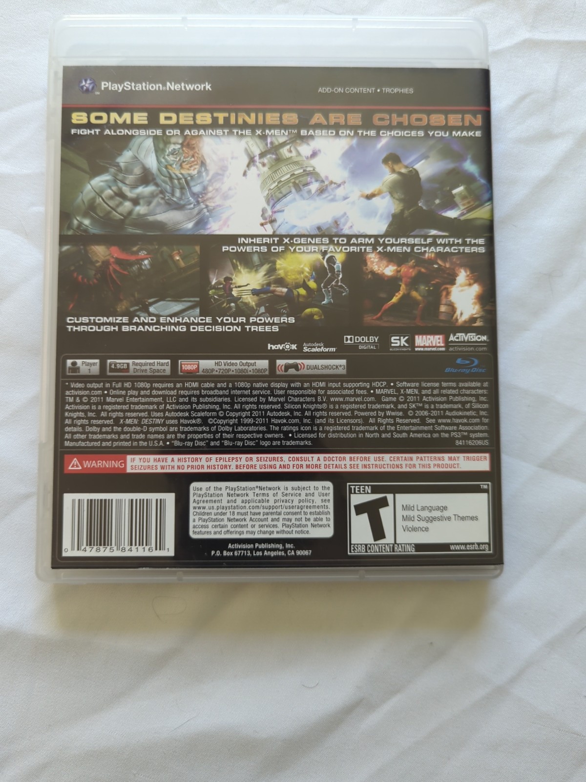 X-Men: Destiny – Sony PlayStation 3 CIB!! Minty.!!