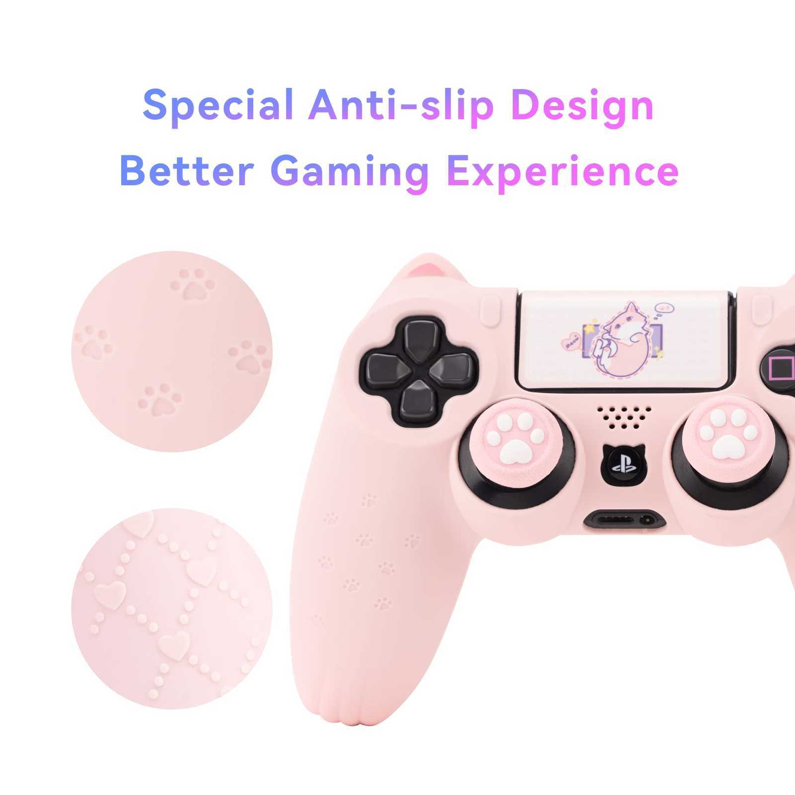 Silicone Rubber Skin Case Gel Cover Grip for Playstation 4 PS4 Controller Catpaw