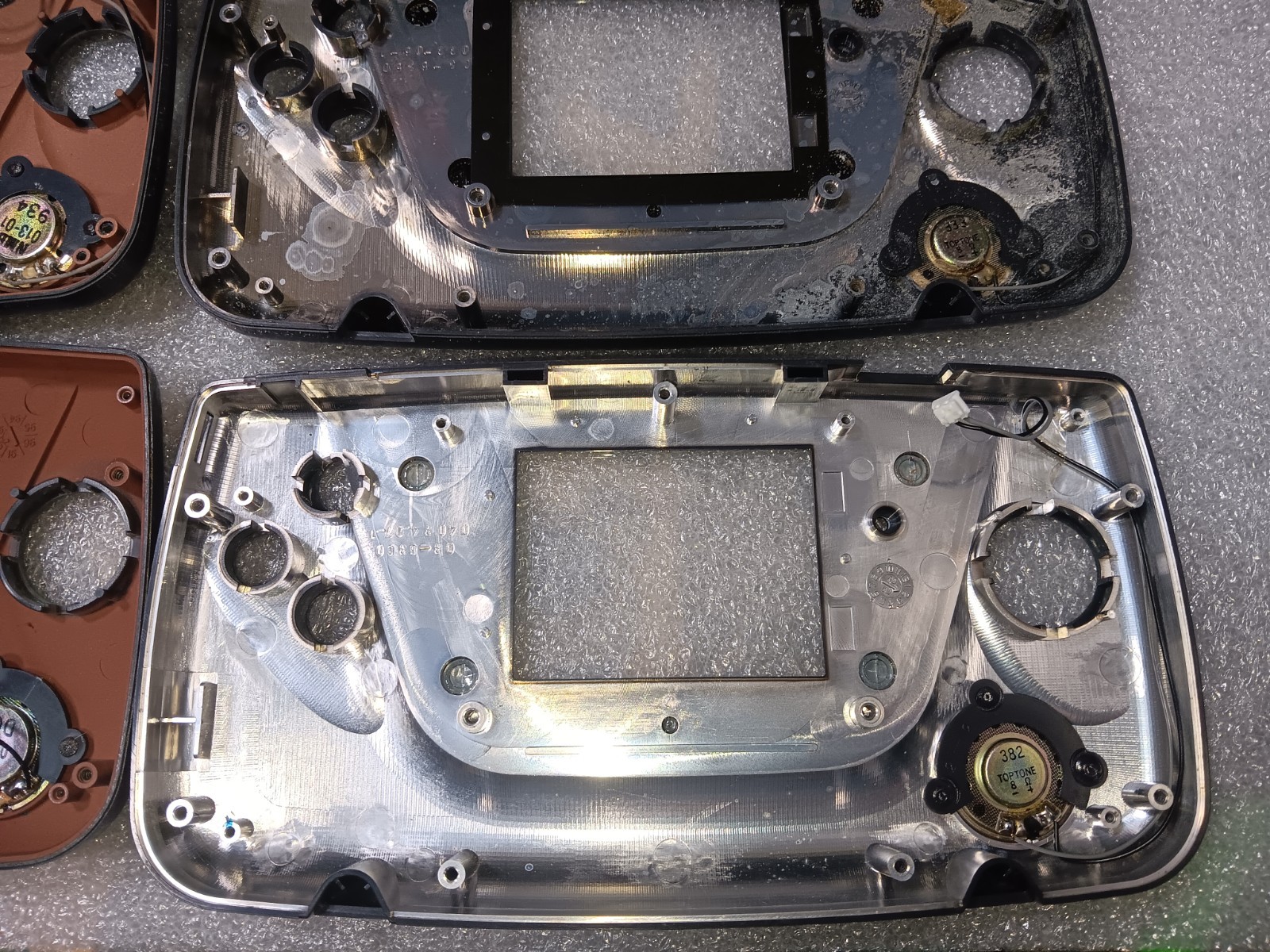 SEGA Game Gear 2110 EXACT EMPTY Front Panel w/Glass Scratches X6 ONLY-INTACT-SEE