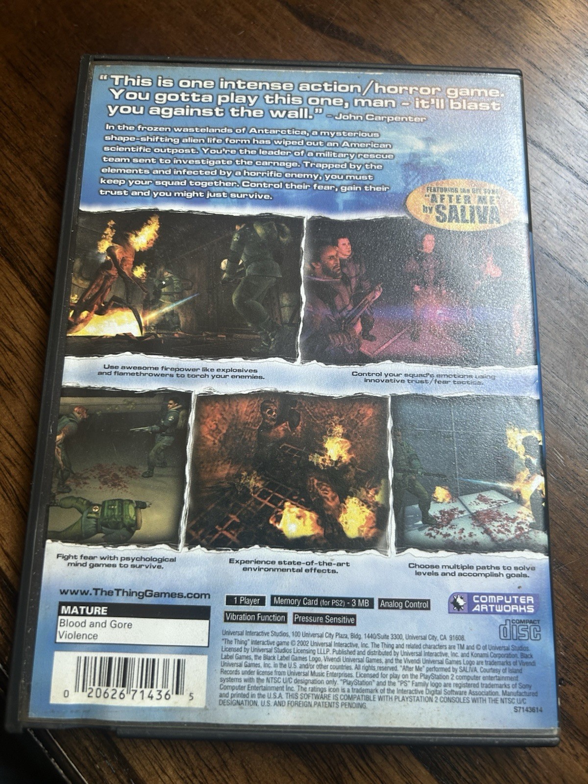 The Thing (Sony PlayStation 2 PS2, 2002) Tested