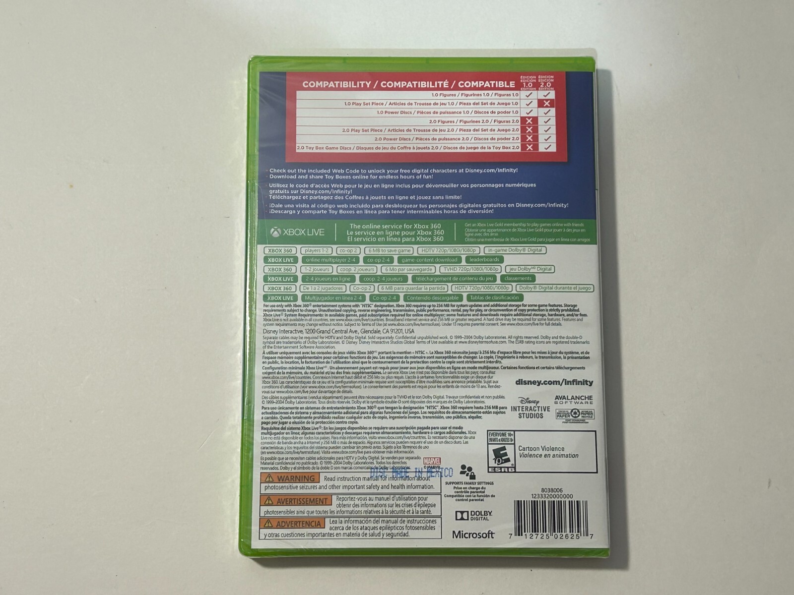 Disney Infinity 2.0 (Xbox 360, 2014) Game Disc and Case Brand New