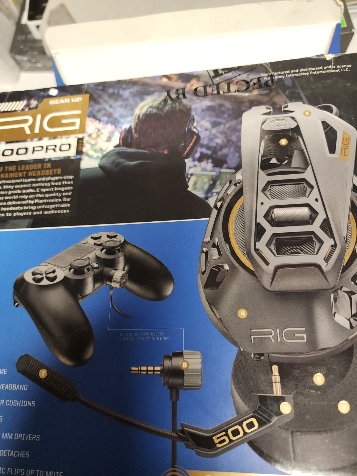 Plantronics RIG 500 PRO HS Wired Gaming Ear-Cup (Over the Ear) for PlayStation 4