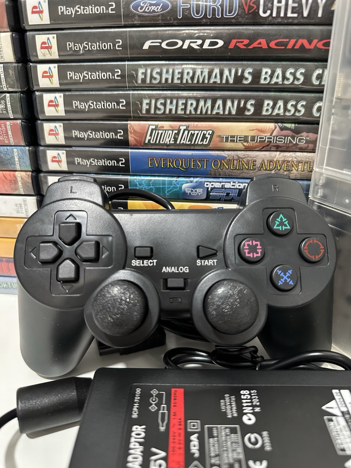 Sony PlayStation 2 PS2 Slim CLEAR GHOST 👻 Console Bundle –Controller / Cables