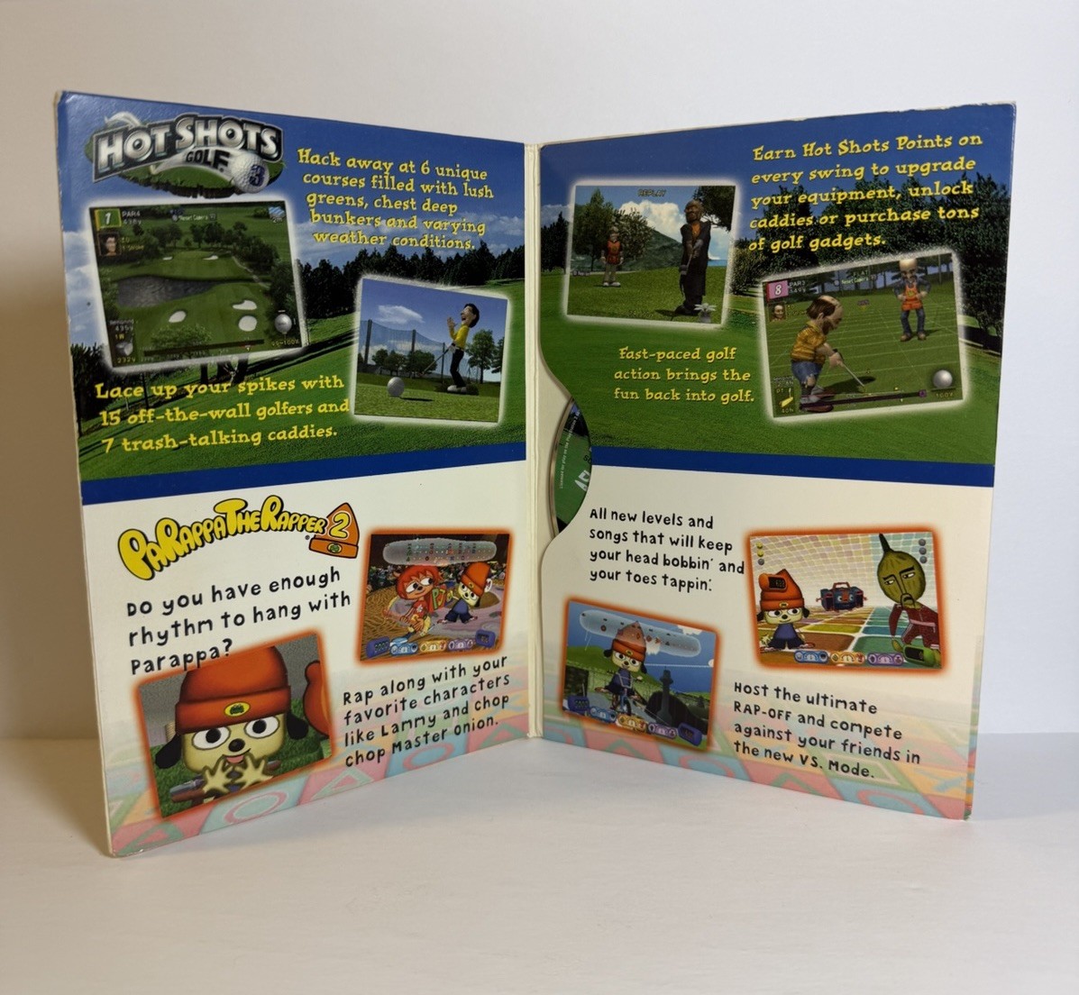 Parappa the Rapper 2 & Hot Shots Golf 3 Double Demo Disc PlayStation 2 PS2 Rare
