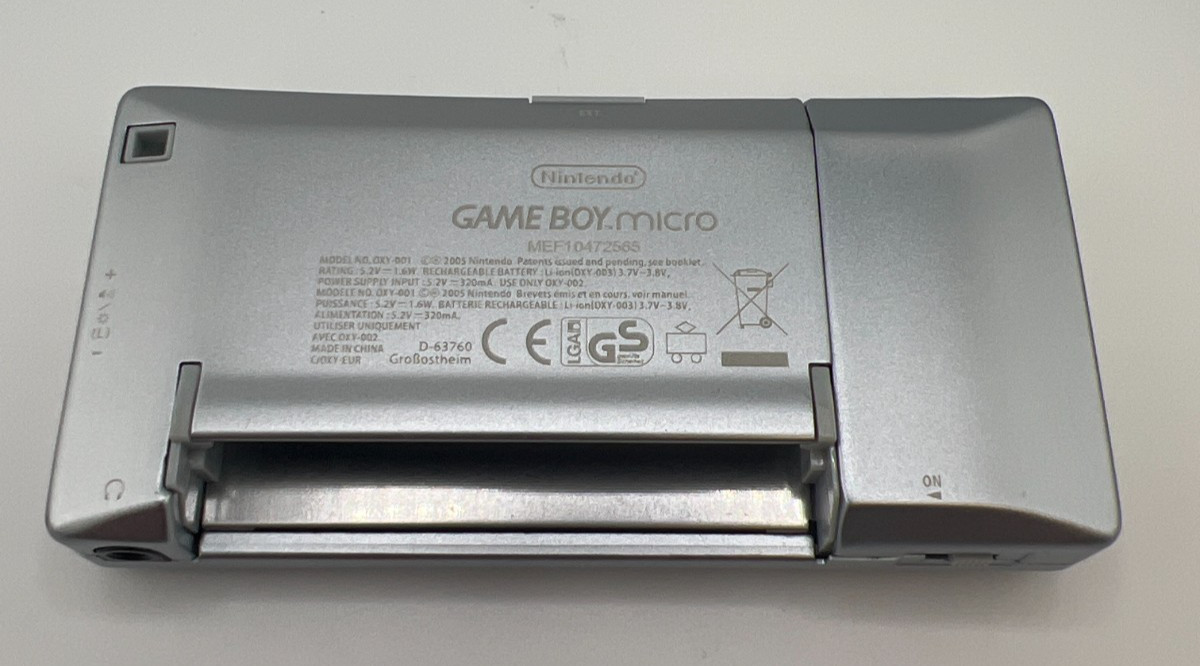 Nintendo Game Boy Micro Silver Console Tested Works Great & Excellent Condition